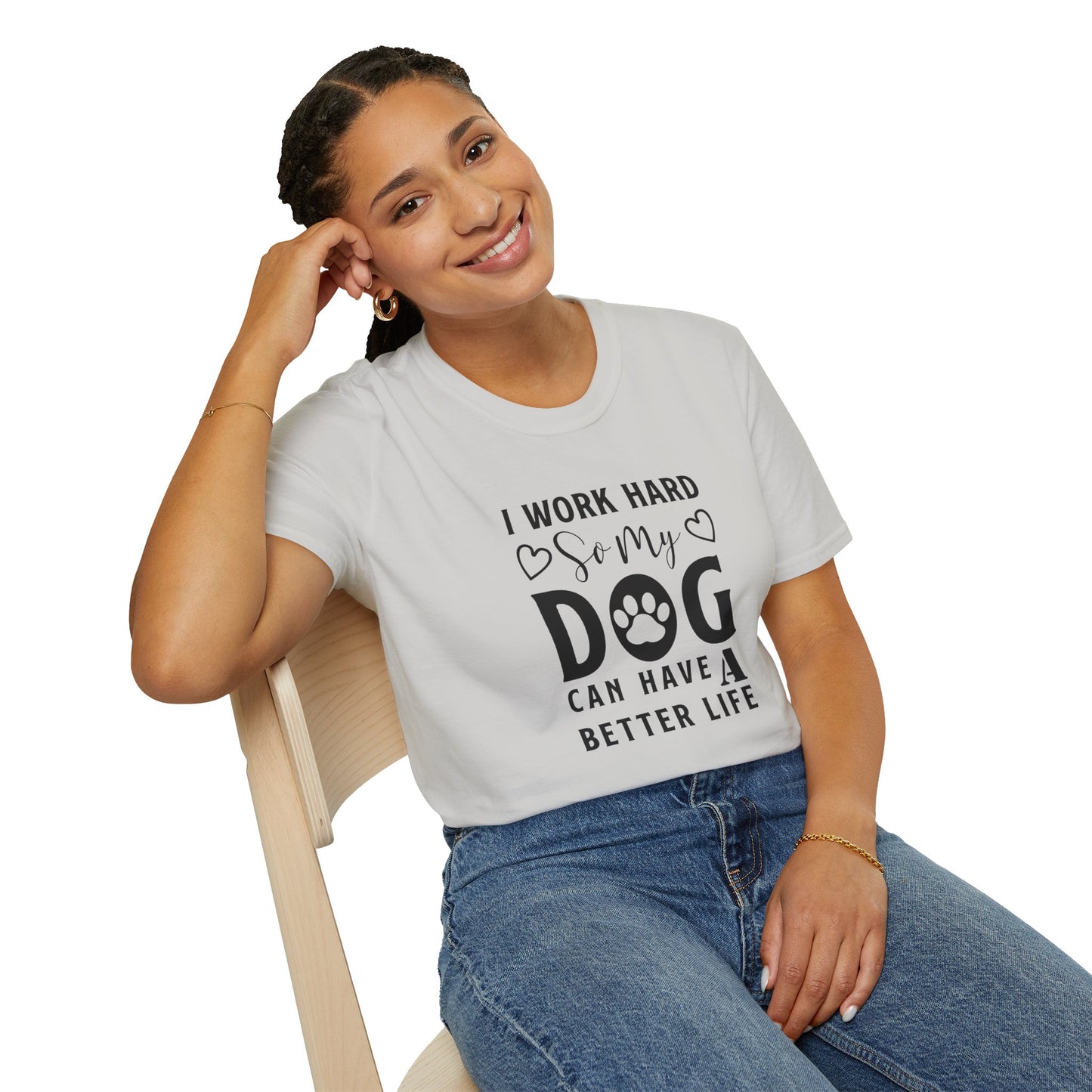 Dog Slogan T Shirts With Funny Words Unisex Tee Shirt Cute Quotes Gildan Softstyle 64000 Cotton