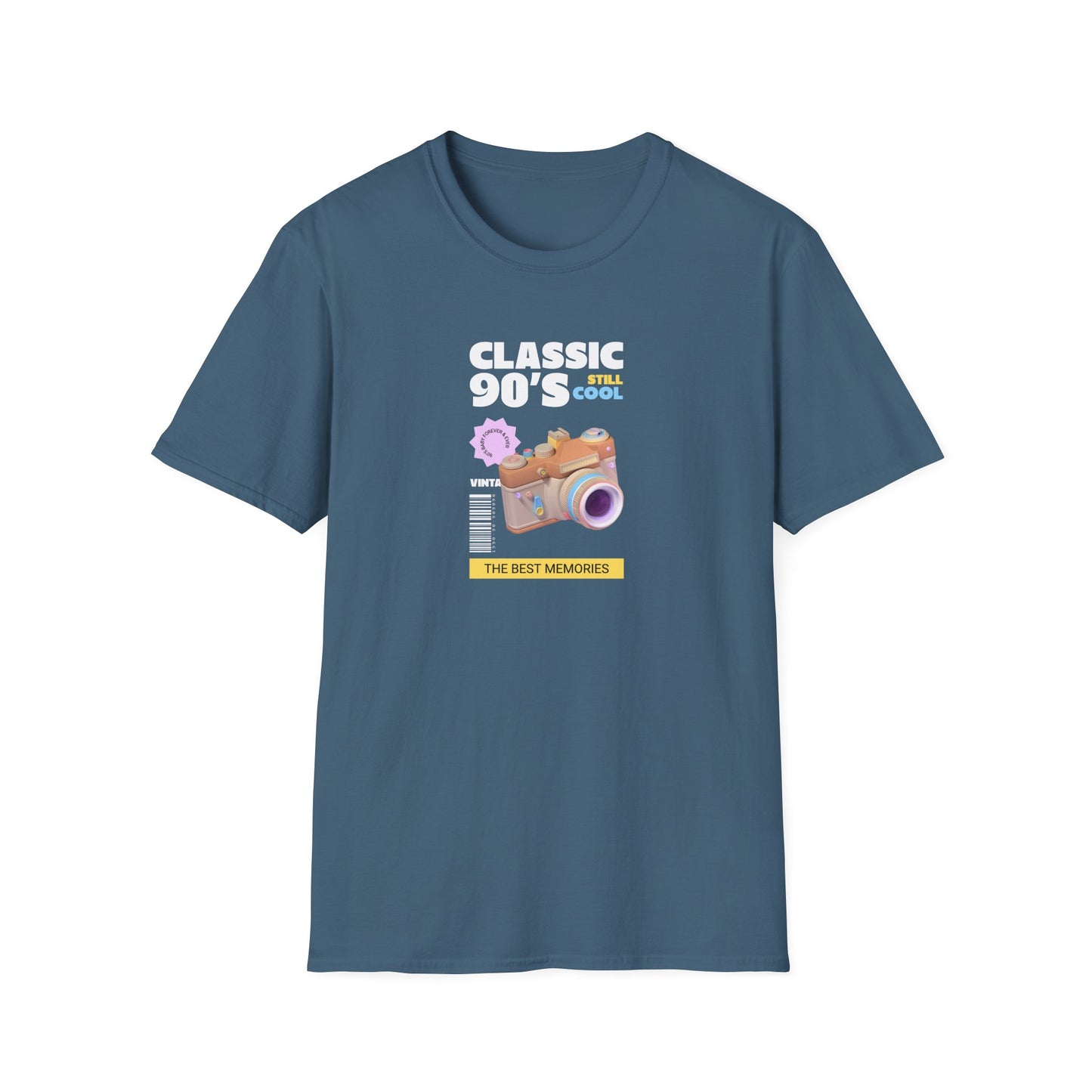 90s Camera T-Shirt Classic 90s Cool Unisex Cotton Retro Photography Tee