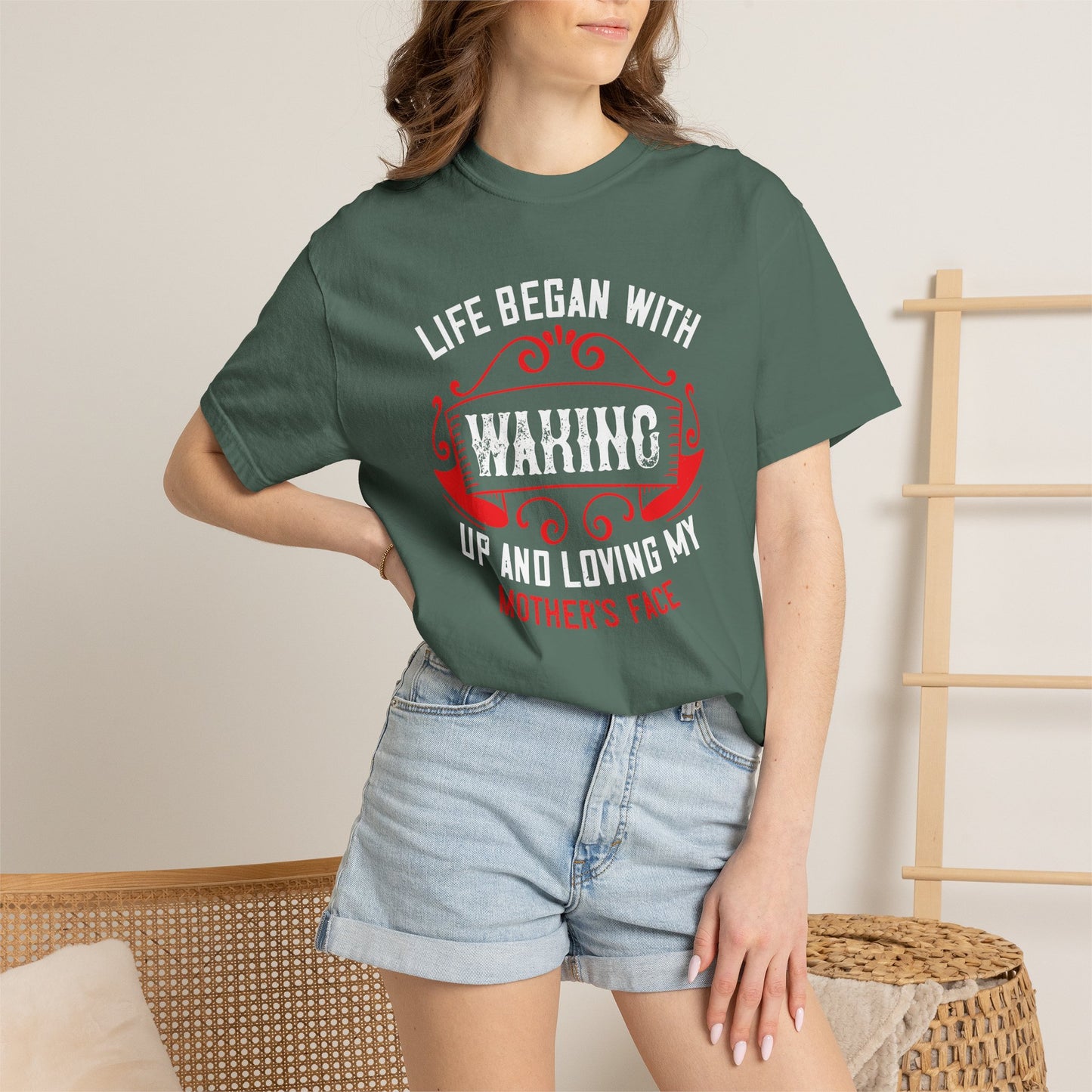Mom T-shirt Mother Day Mama Tee Unisex Comfort Colors Garment-Dyed Cotton h77