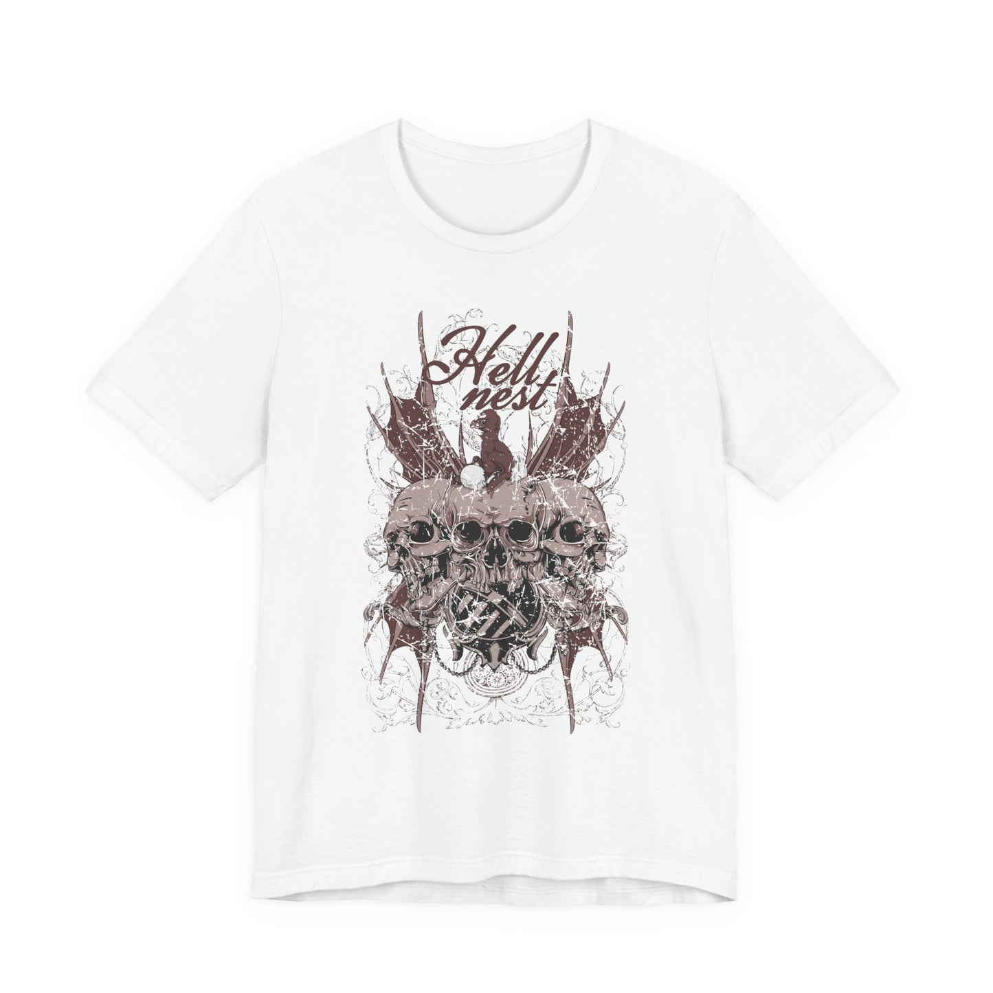 Skull Cluster graphic tee Gothic skulls grunge floral design