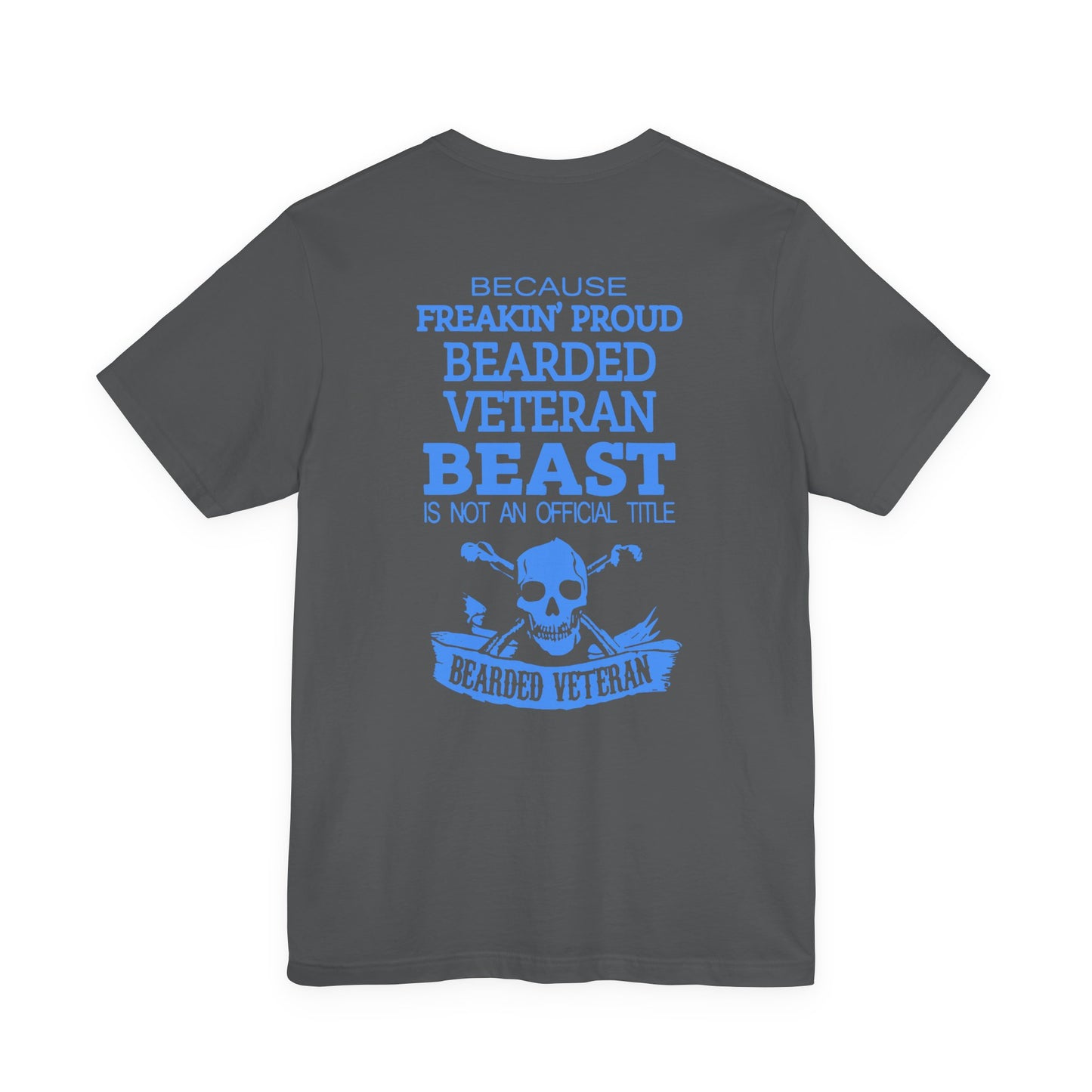 Bearded Veteran Beast T-Shirt Military Skull Beard Graphic Unisex Cotton Tee v46
