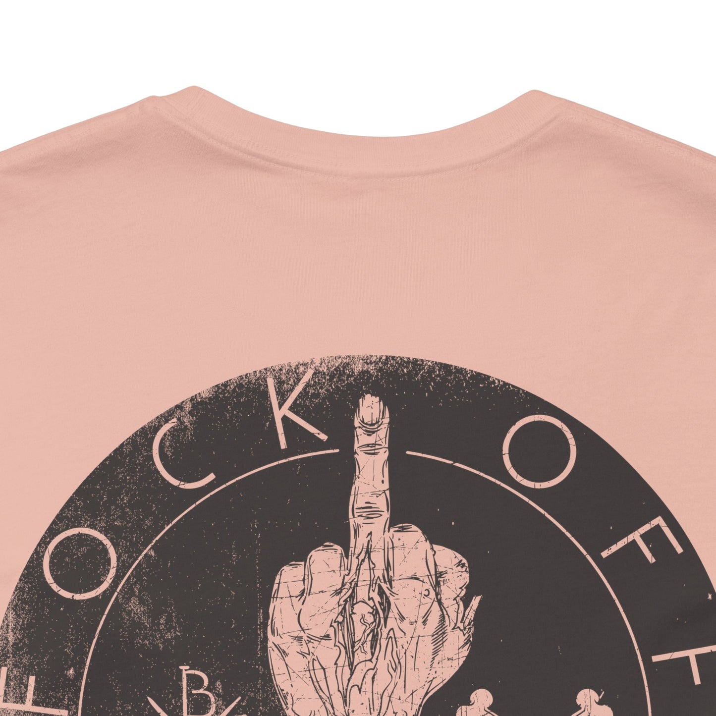 Fk Off Please tee Graphic Middle Finger Skull Design T-Shirt A-11
