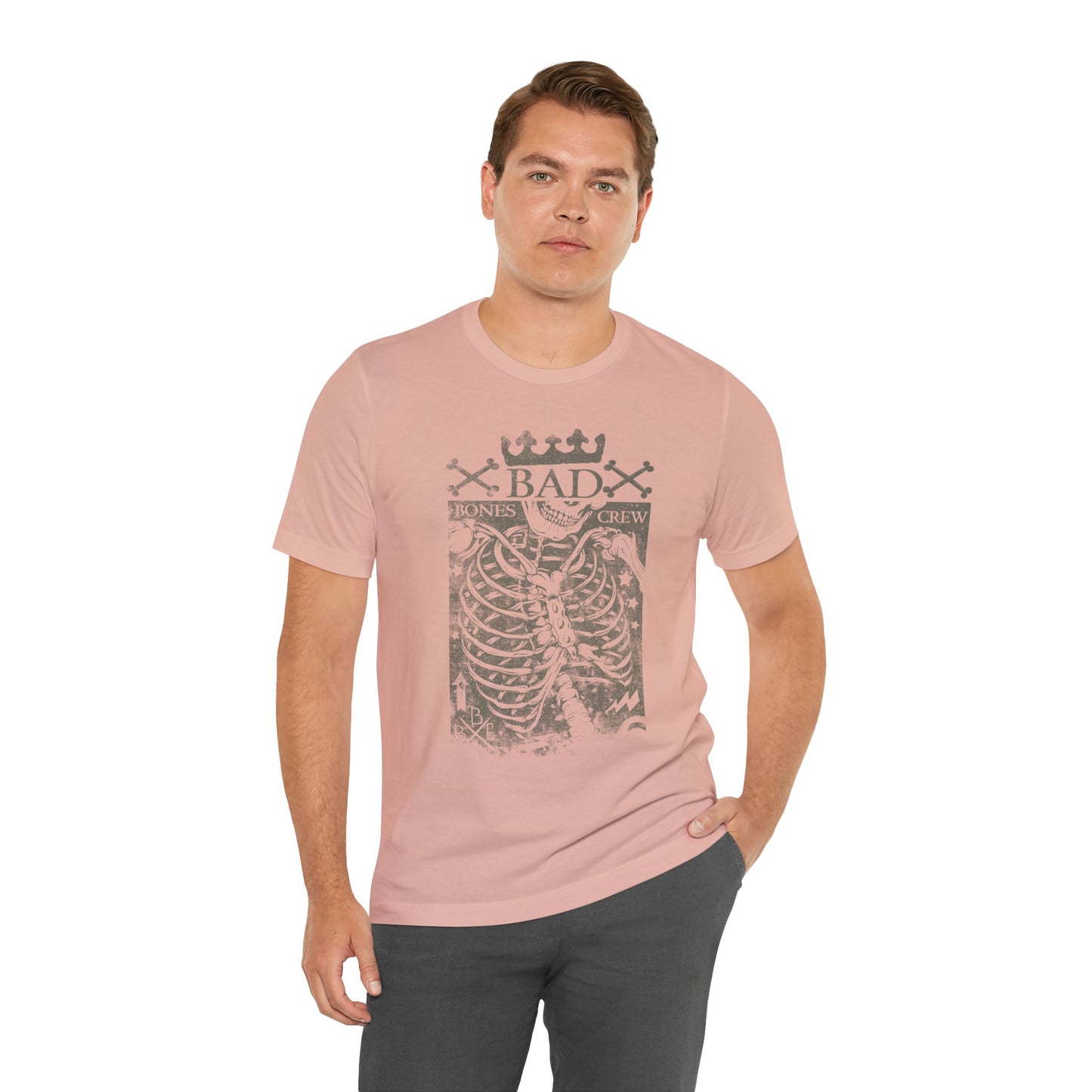Skeleton Ribcage Tee Bones Crew Graphic Shirt A-10