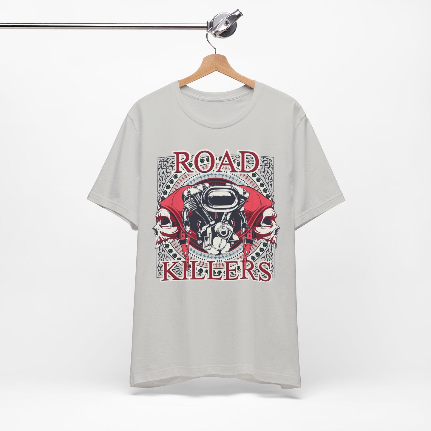 Dark Road Motorcycle Helmet Skull Tee Biker graphic t-shirt G-1