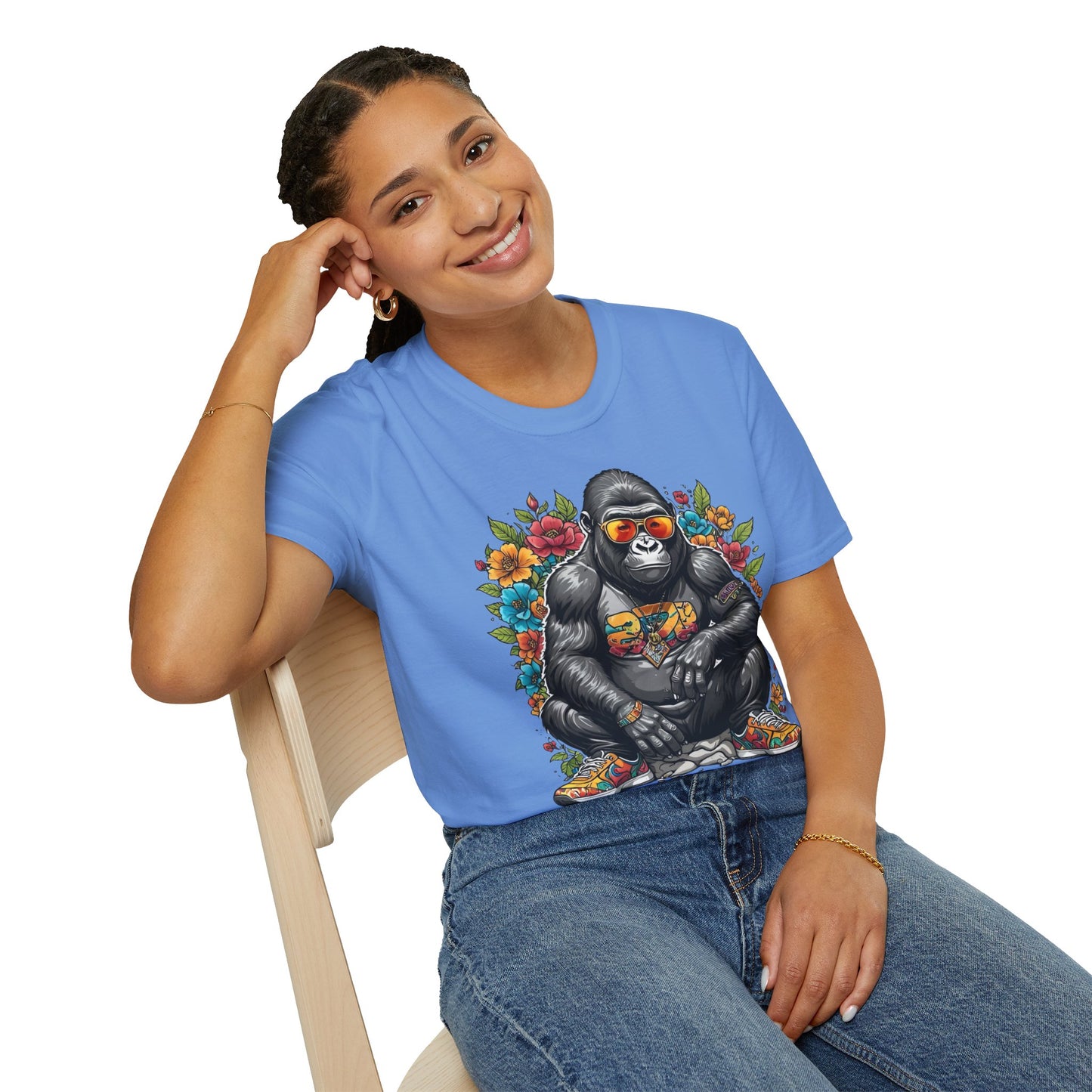 Animals Tees, Funny Animals Shirt, T Shirts with Funny Animals, T-Shirt with Gorilla, Monkey Tees