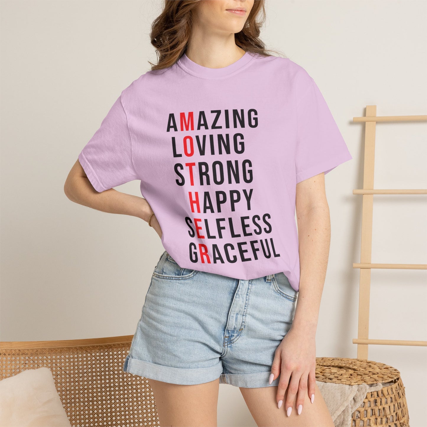 Mom T-shirt Mother's Day Mama Tee Unisex Comfort Colors Garment-Dyed Cotton h14