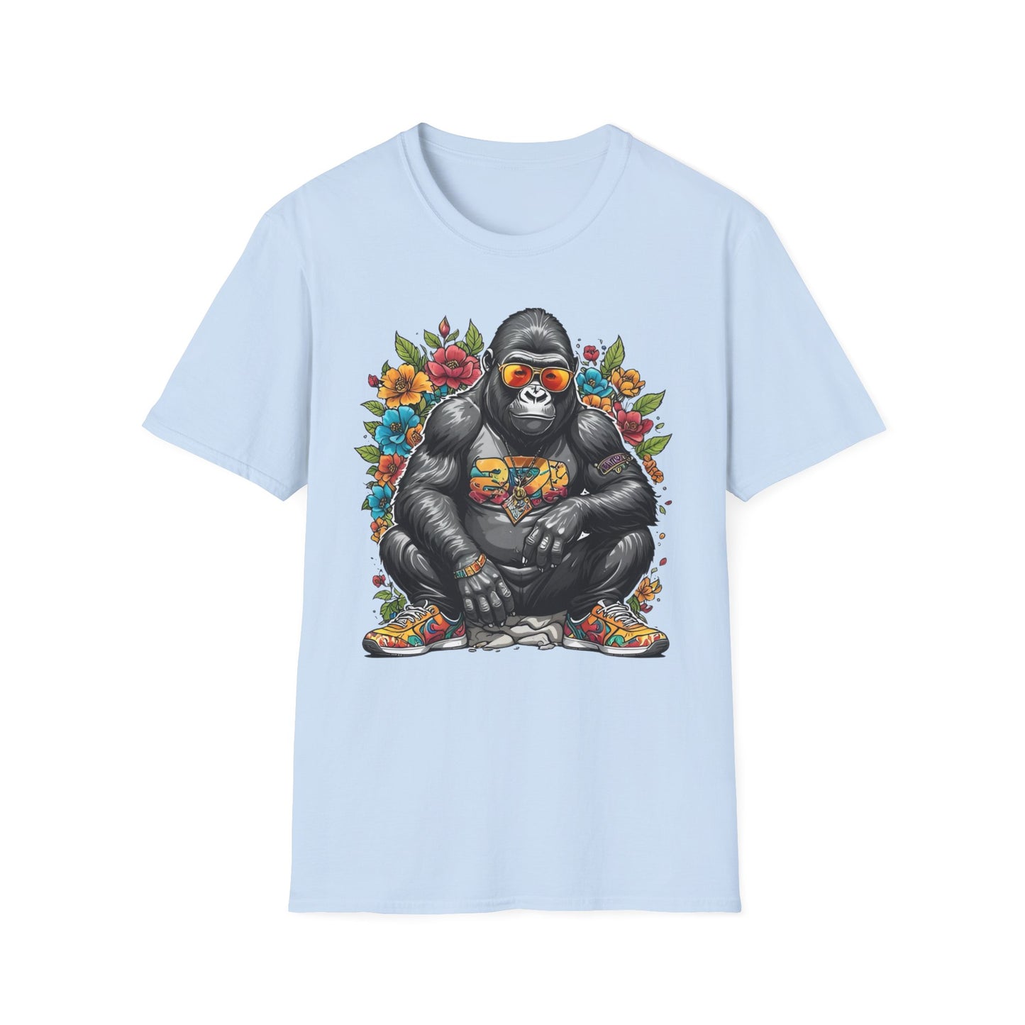 Animals Tees, Funny Animals Shirt, T Shirts with Funny Animals, T-Shirt with Gorilla, Monkey Tees