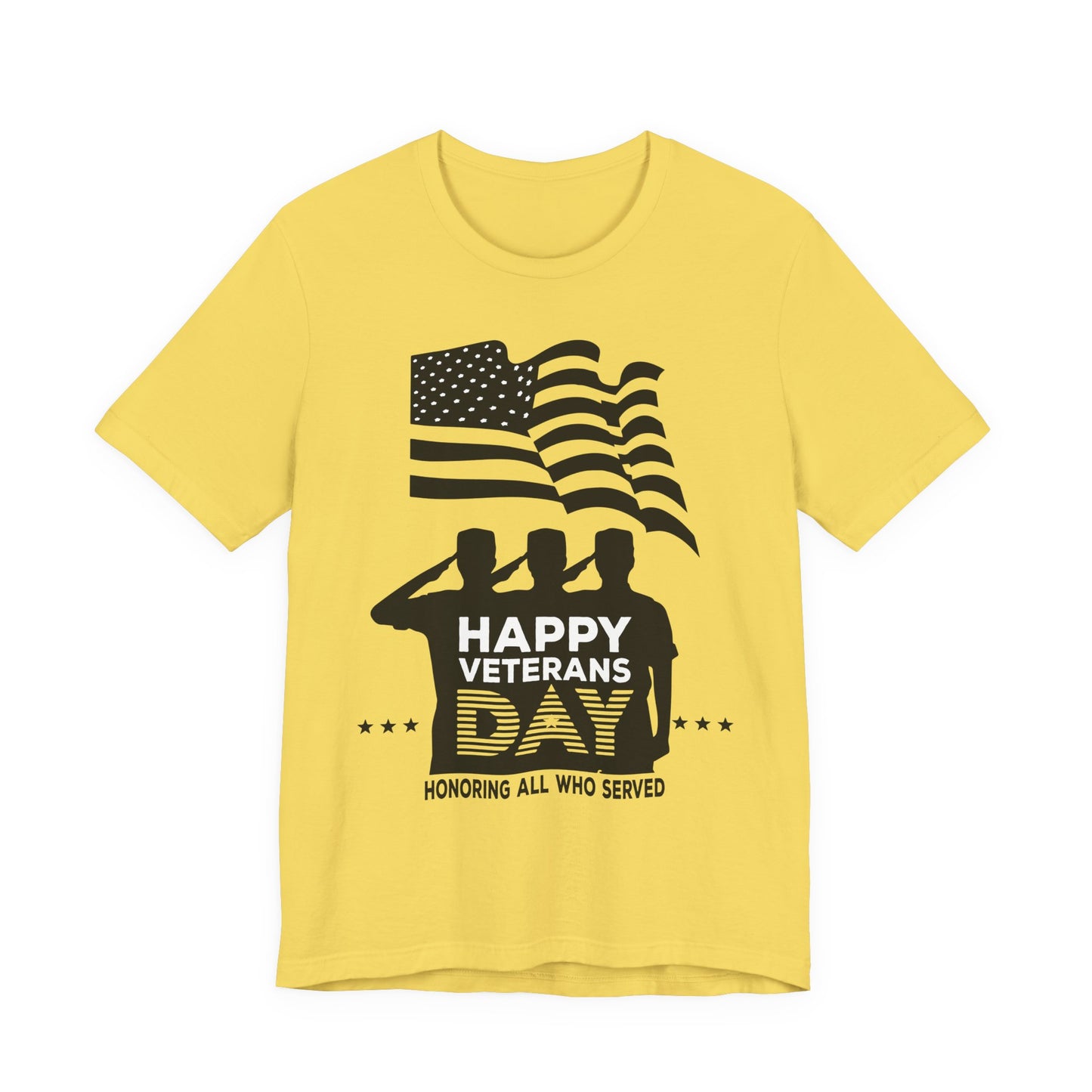 Happy Veterans Day saluting soldiers T-Shirt Patriotic American flag Unisex Cotton v51
