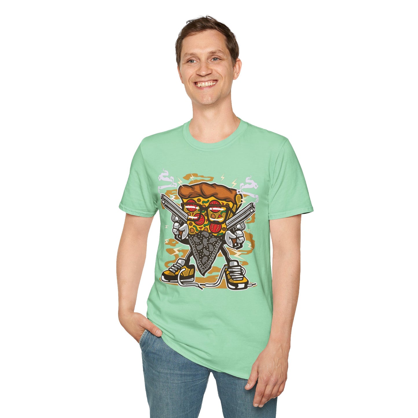 Cartoon Animation Tee Shirt Unisex Funny Graphic Gildan Softstyle 64000 Cotton Tee