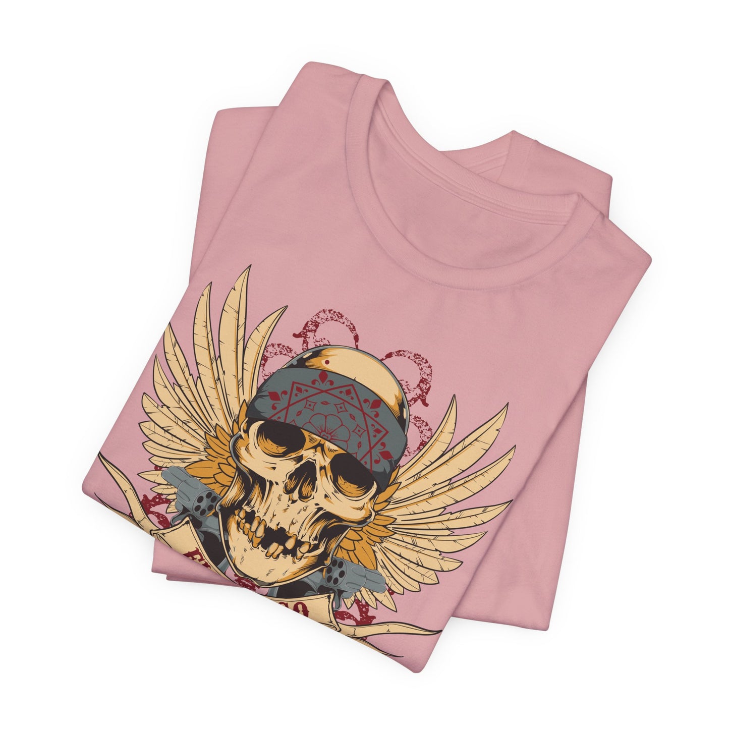 El Gringo Skull with Wings T-Shirt Vintage Tattoo Style Art-53