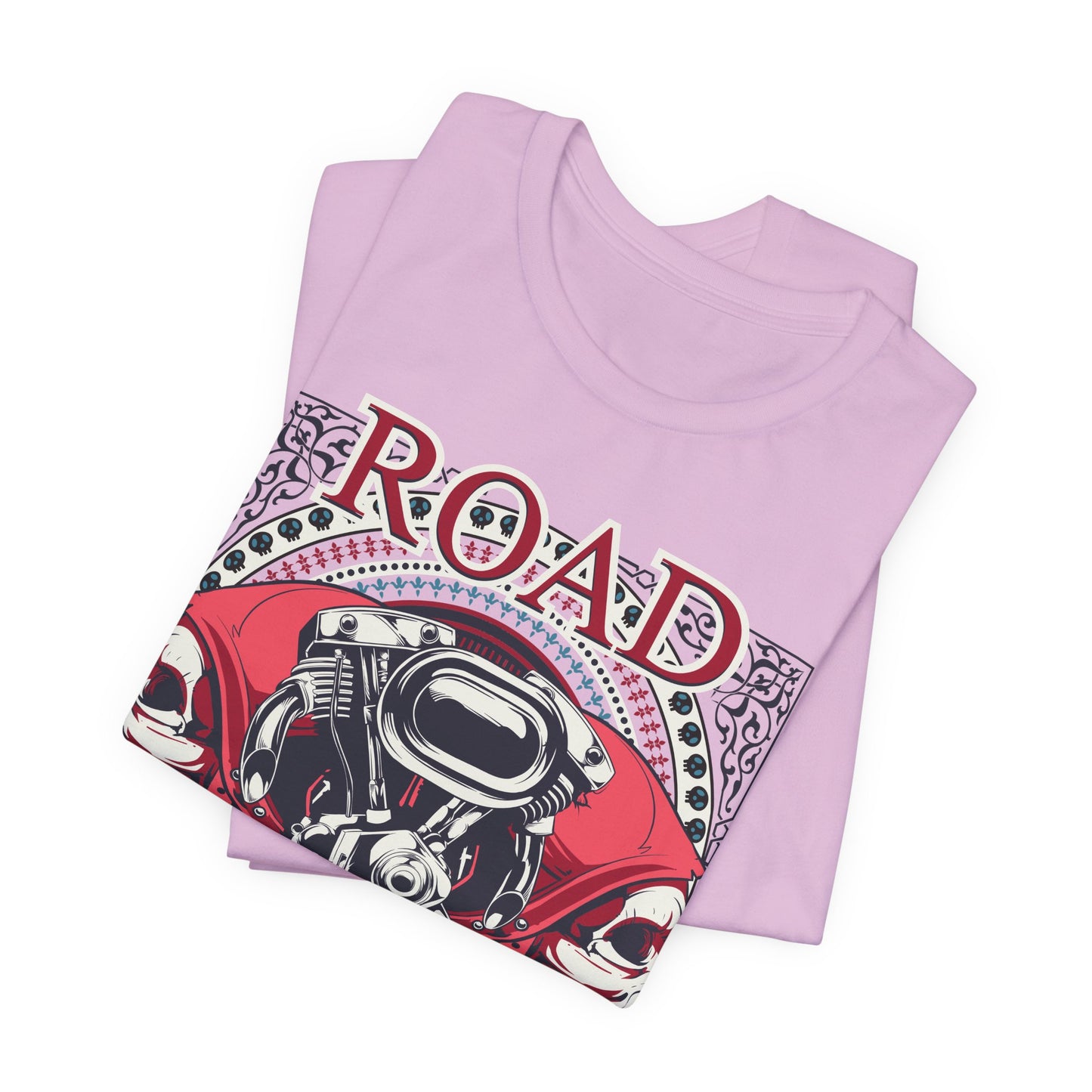 Dark Road Motorcycle Helmet Skull Tee Biker graphic t-shirt G-1