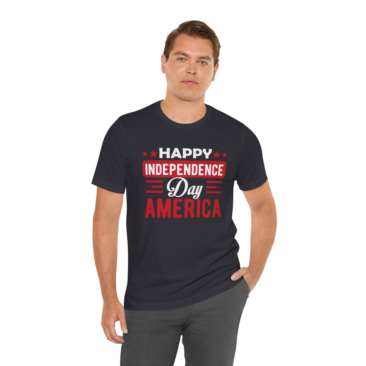 Happy Independence Day America Graphic Unisex Cotton T-Shirt 015