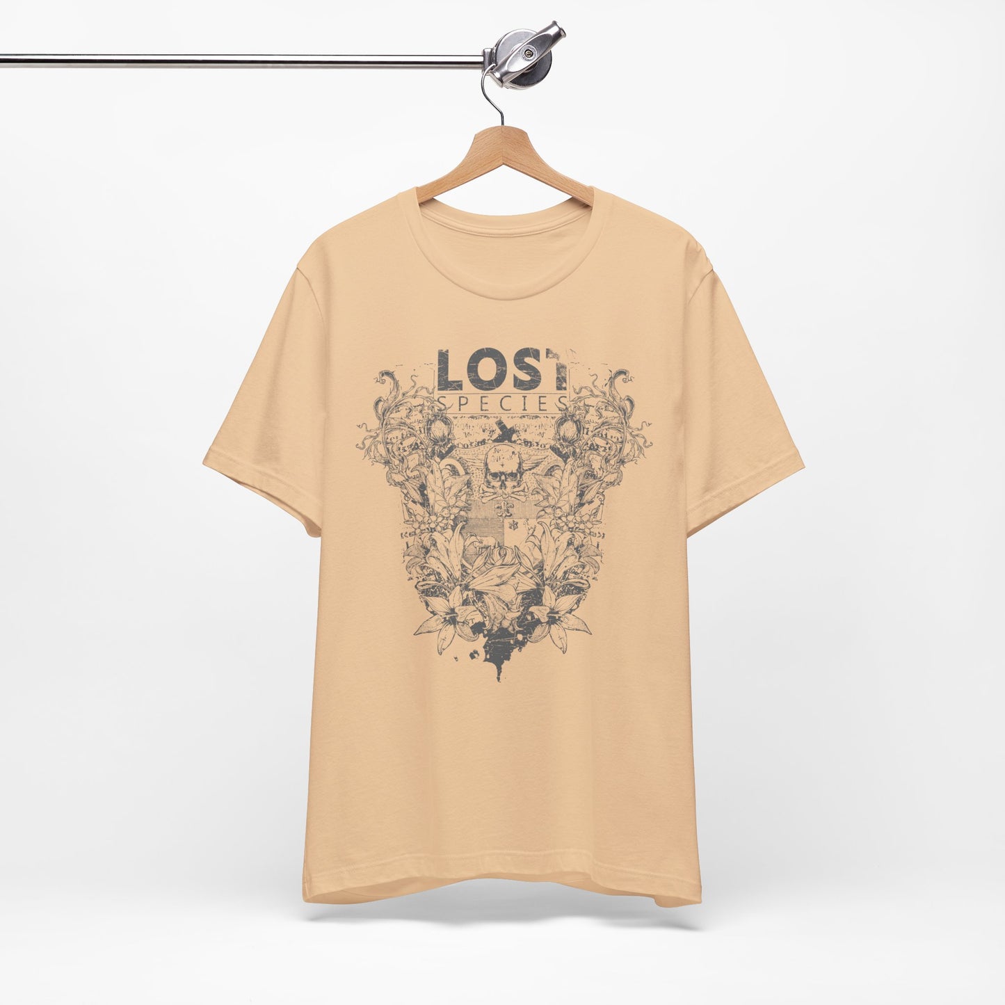 Lost Species Tee Floral Wildlife Illustration Rock Band T-Shirt A-7
