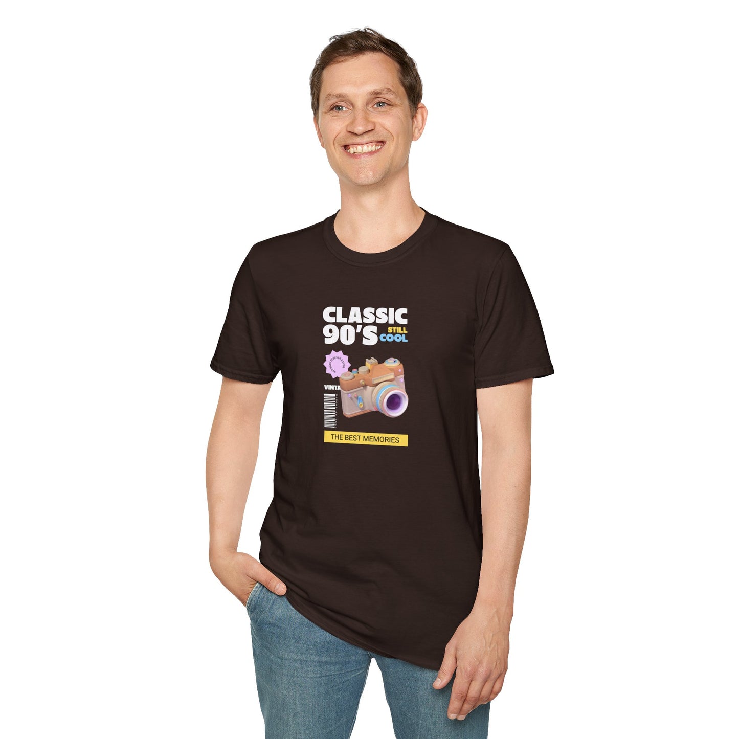 90s Camera T-Shirt Classic 90s Cool Unisex Cotton Retro Photography Tee