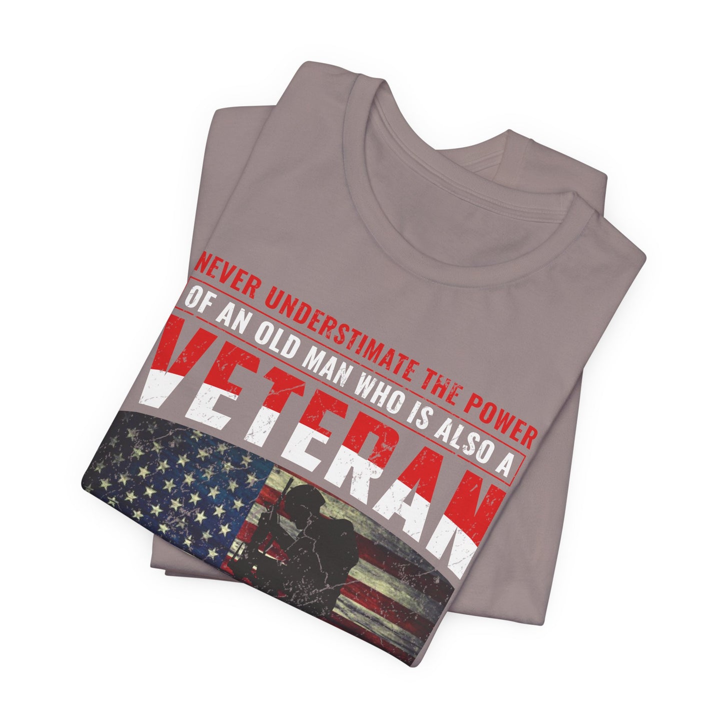 Veteran American flag T-Shirt I Made It Old Man Veteran Military Pride Unisex Cotton v32