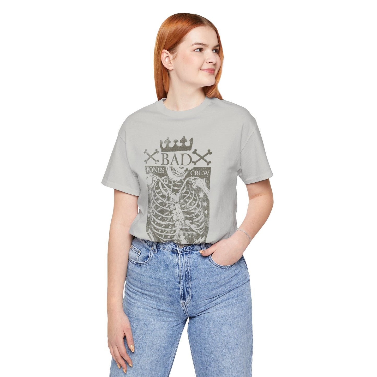 Skeleton Ribcage Tee Bones Crew Graphic Shirt A-10