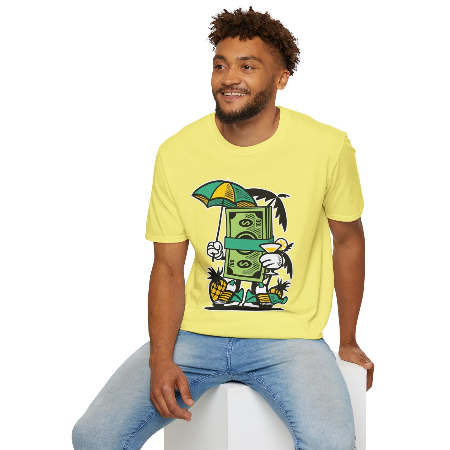 Cartoon T Shirt Animation T Shirt Funny Tee Unisex Softstyle Cotton Tee Art Design 64000