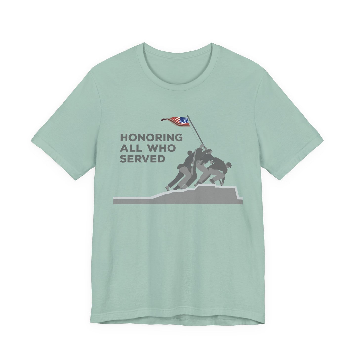 Iwo Jima Flag Raising honoring all who served T-Shirt Military Memorial Unisex Cotton Tee v52