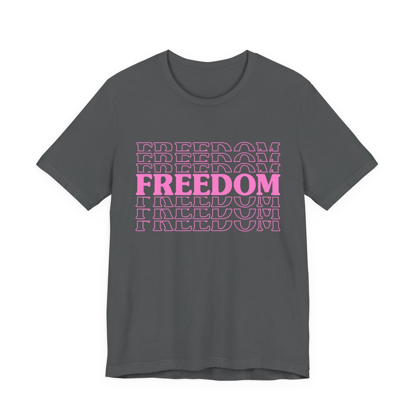 Freedom Text Graphic Unisex Cotton T-Shirt a8