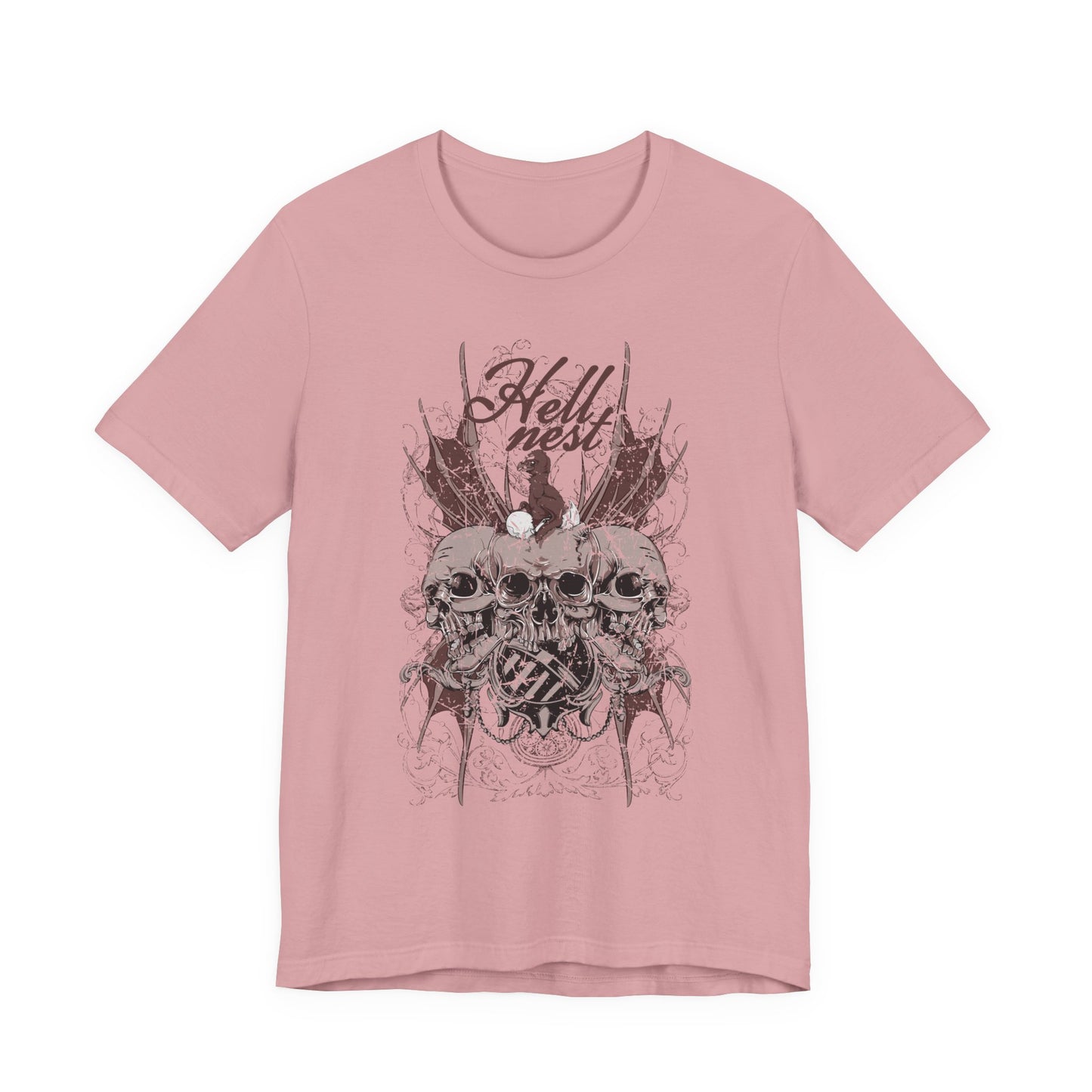 Skull Cluster graphic tee Gothic skulls grunge floral design