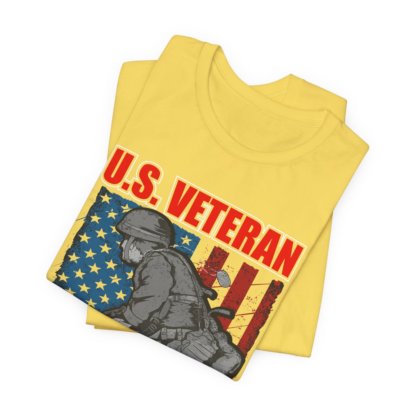 U.S. Veteran Soldier Illustration Tee Defender of Liberty and Freedom Unisex Cotton v31