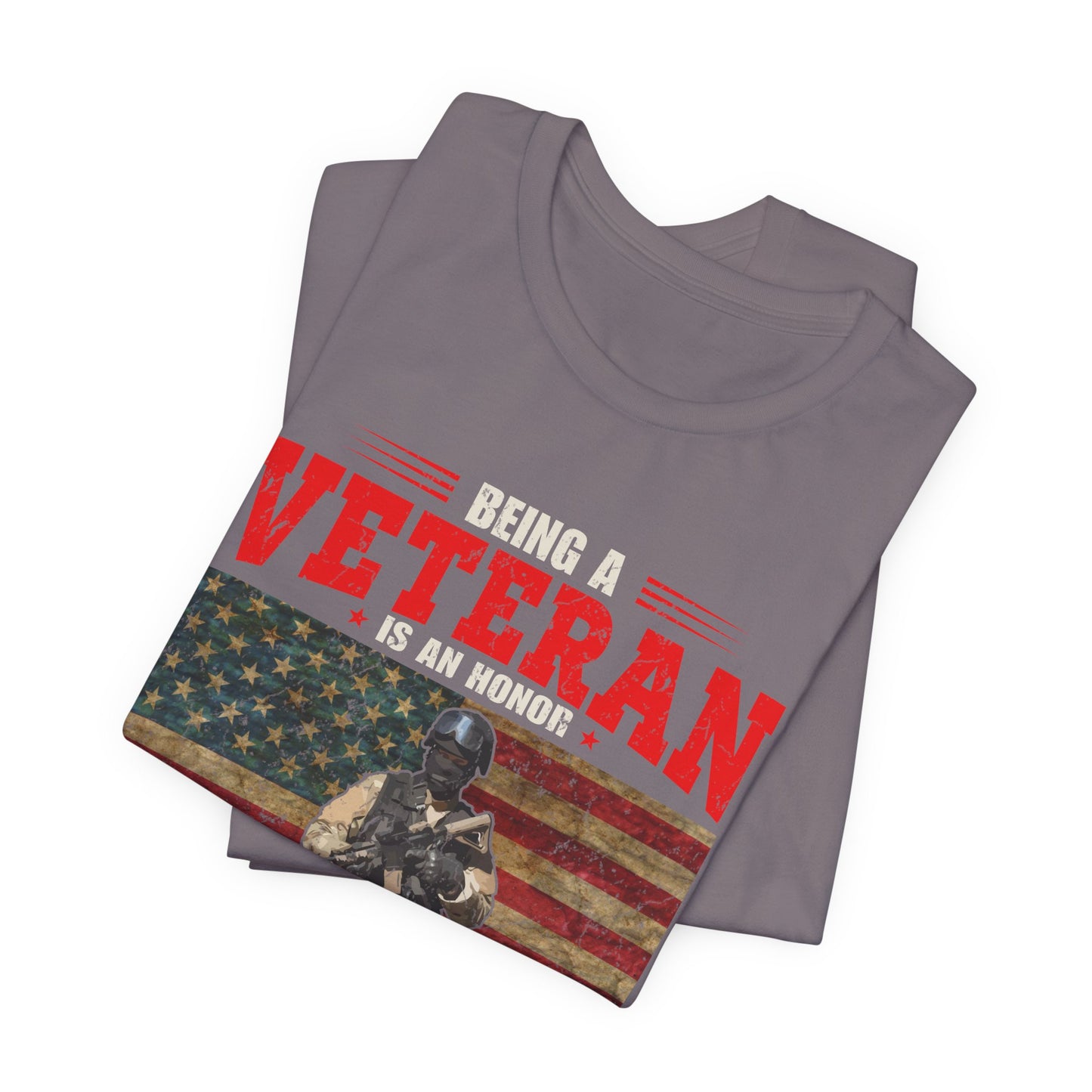 Veteran Grandpa T-Shirt American Flag Soldier Grandpa Unisex Cotton Tee v34