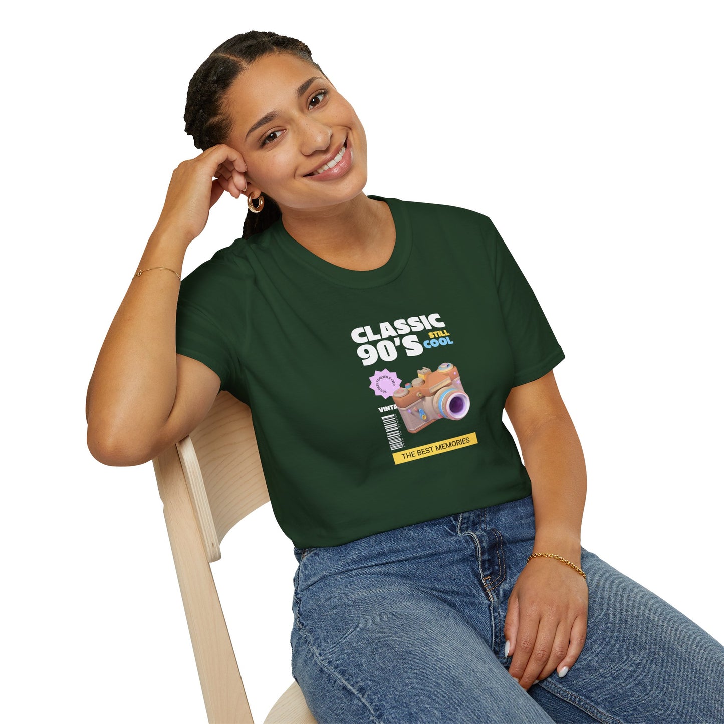 90s Camera T-Shirt Classic 90s Cool Unisex Cotton Retro Photography Tee