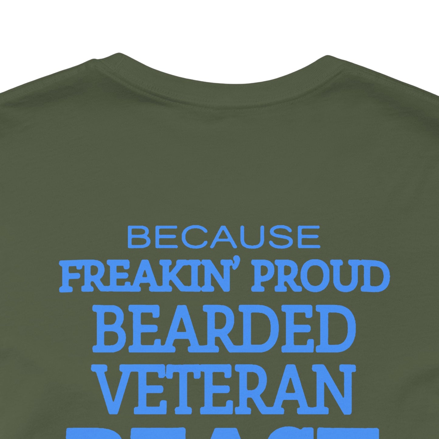 Bearded Veteran Beast T-Shirt Military Skull Beard Graphic Unisex Cotton Tee v46