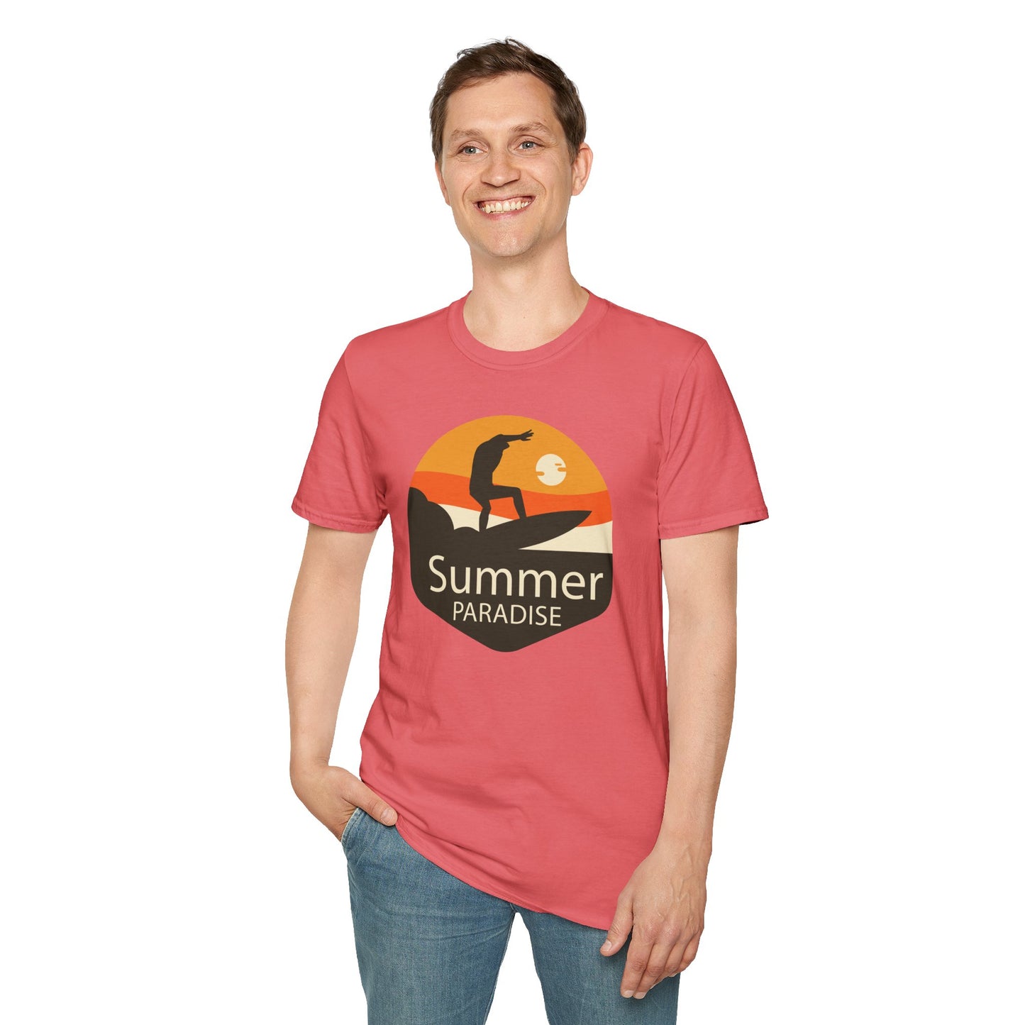 Summer T-Shirt, Summer Design Shirts, Art Tee Shirt with Summer Design - 4