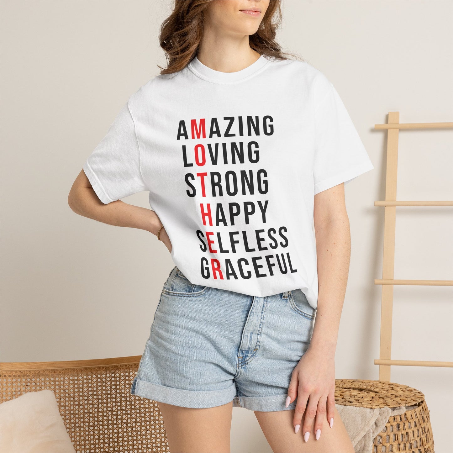 Mom T-shirt Mother's Day Mama Tee Unisex Comfort Colors Garment-Dyed Cotton h14