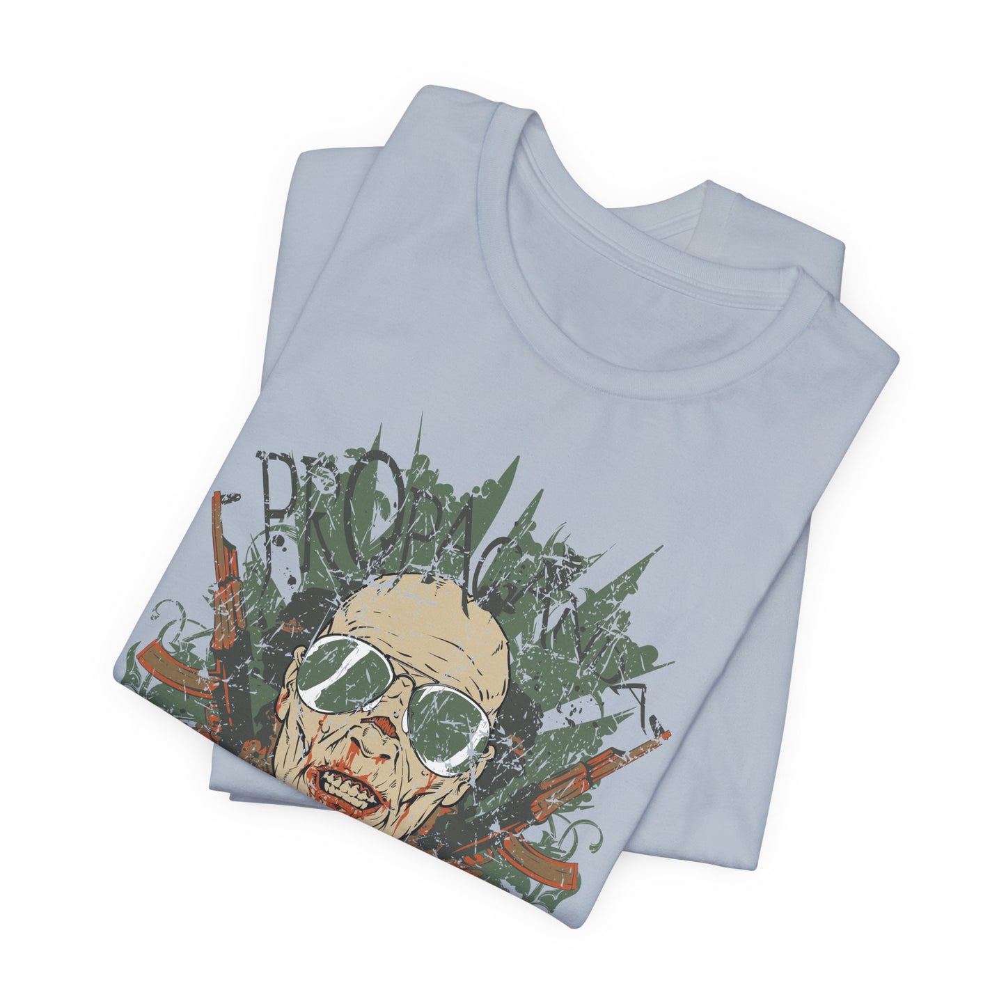 Retro Skull Floral Graphic Design Unisex Cotton T-Shirt G-2