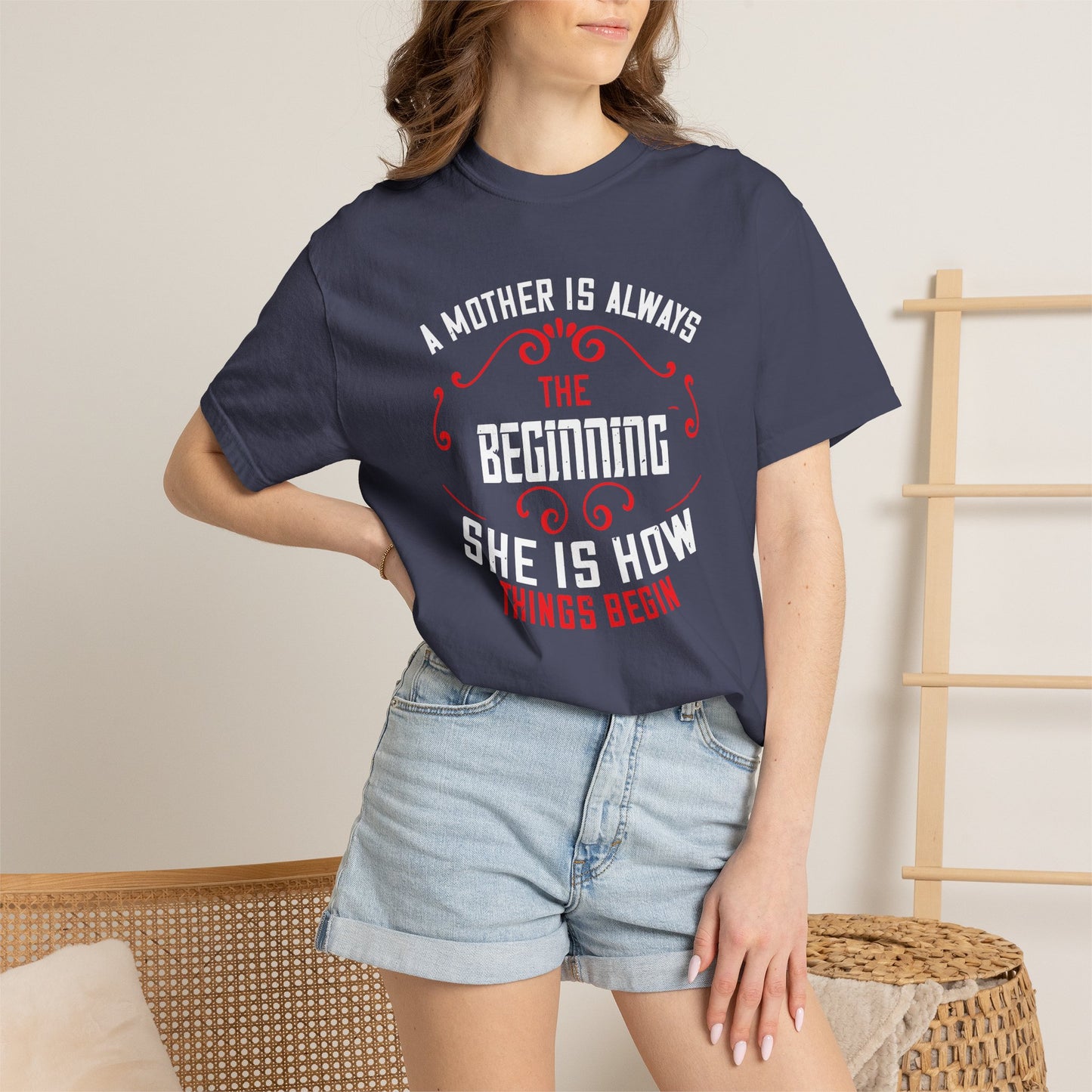 Mom T-shirt Mother Day Mama Tee Unisex Comfort Colors Garment-Dyed Cotton h53