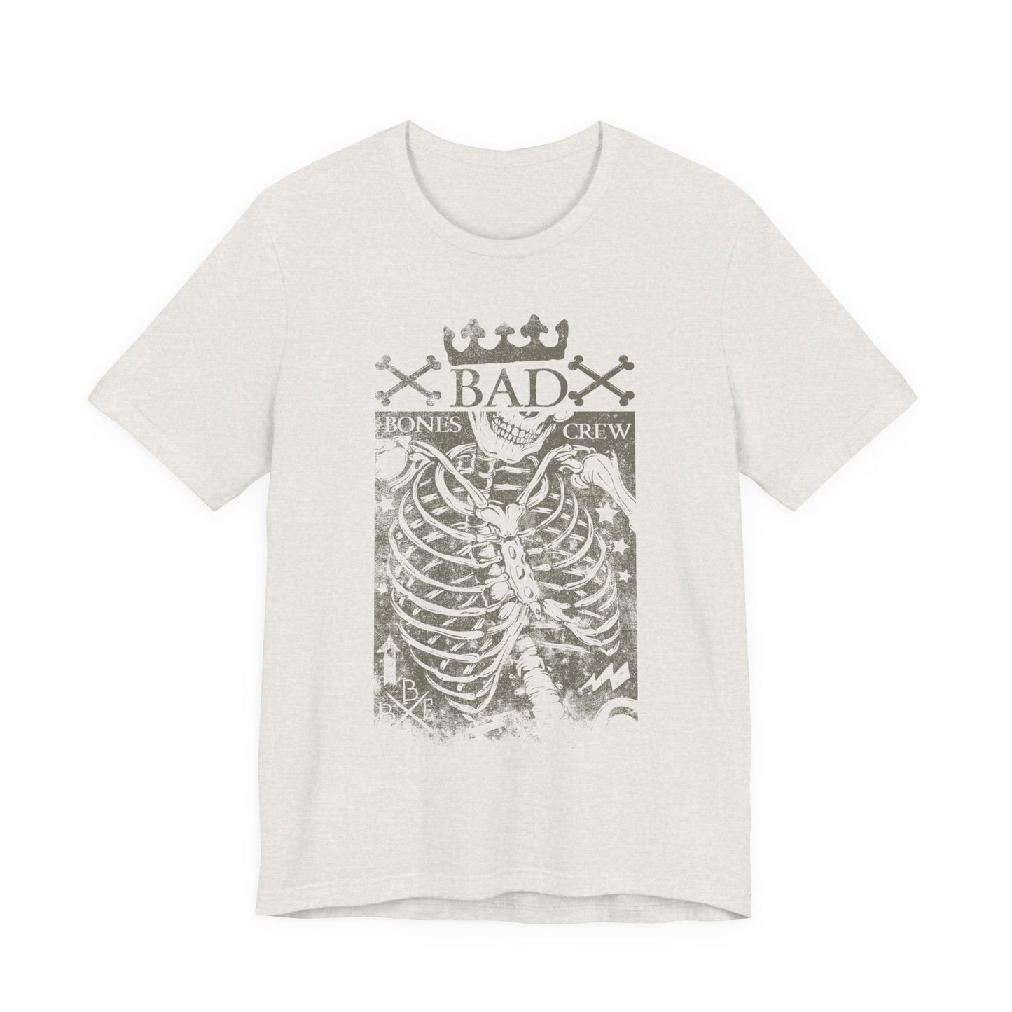 Skeleton Ribcage Tee Bones Crew Graphic Shirt A-10