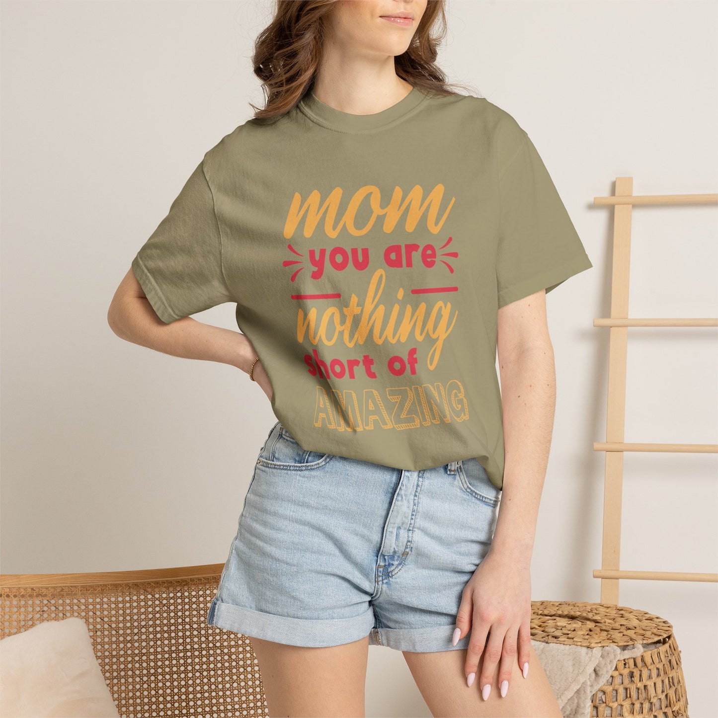Mom T-shirt Mother's Day Mama Tee Unisex Comfort Colors Garment-Dyed Cotton h21
