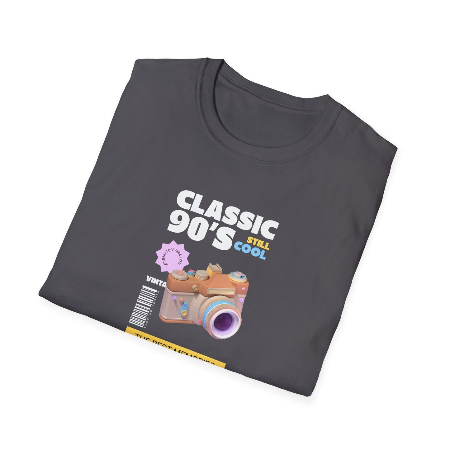 90s Camera T-Shirt Classic 90s Cool Unisex Cotton Retro Photography Tee