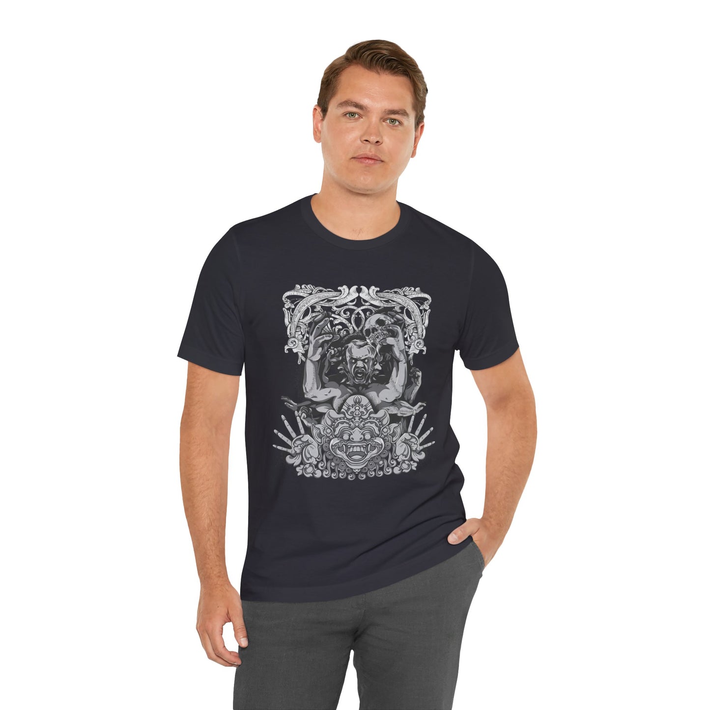 Mask Artwork Illustration Graphic Unisex Cotton T-Shirt r17