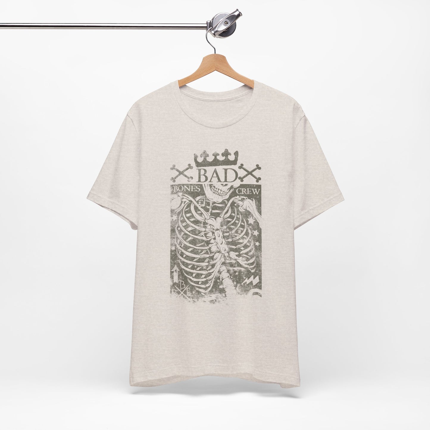 Skeleton Ribcage Tee Bones Crew Graphic Shirt A-10
