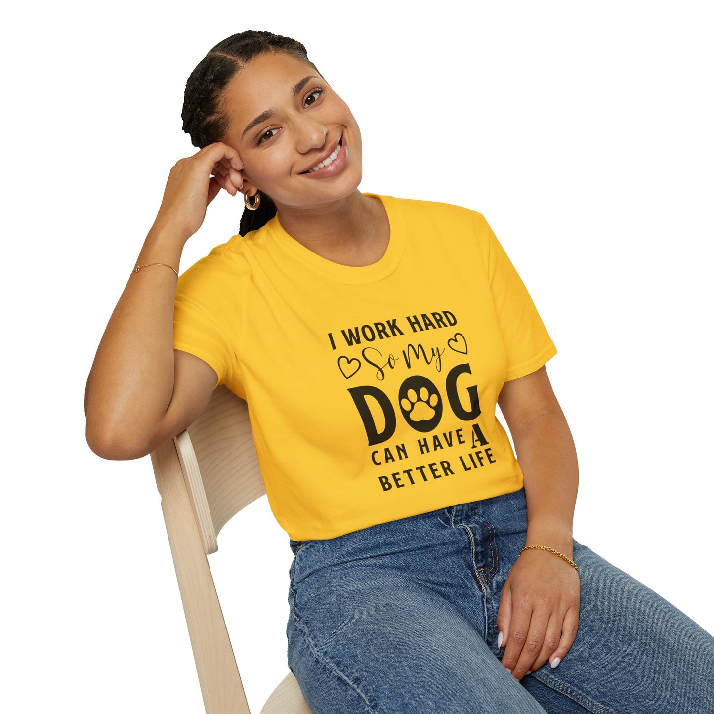 Dog Slogan T Shirts With Funny Words Unisex Tee Shirt Cute Quotes Gildan Softstyle 64000 Cotton