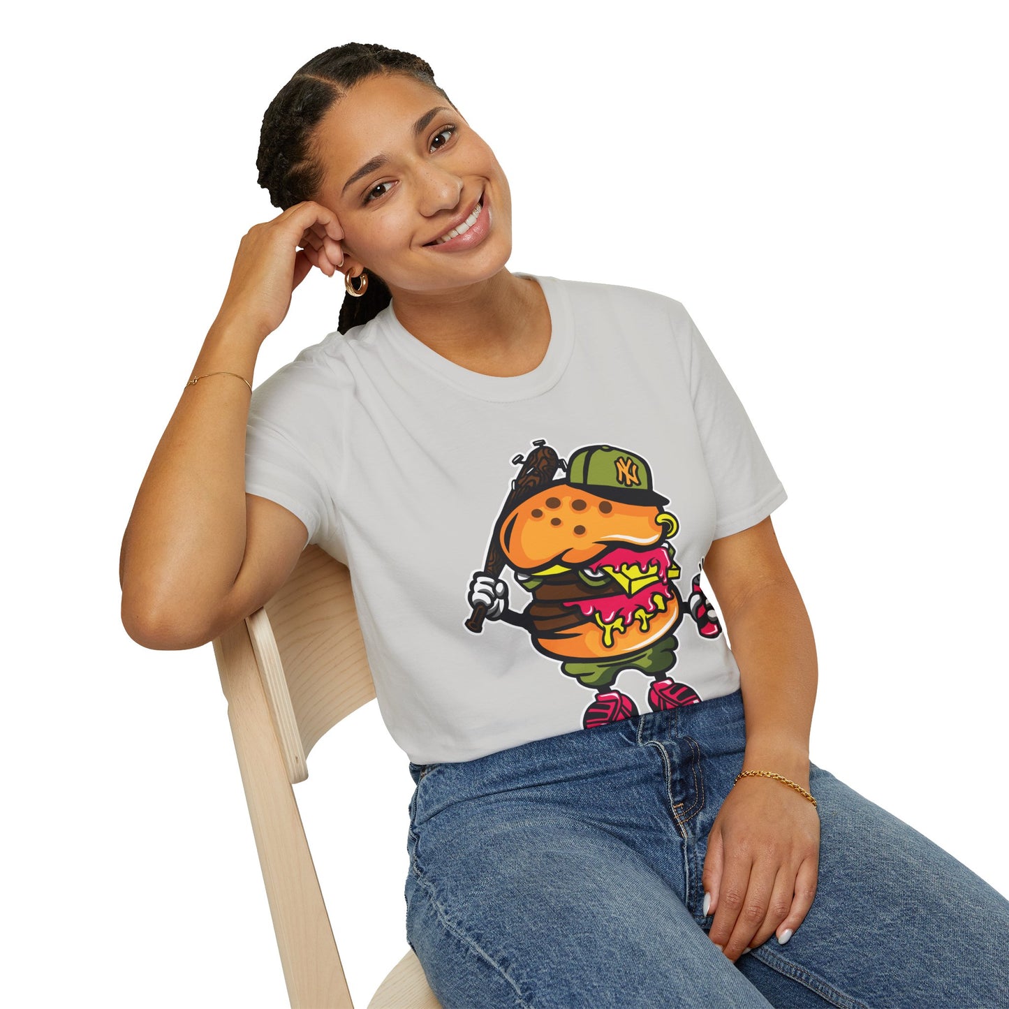 Unisex Cartoon T Shirt Funny Animation Tee Gildan Softstyle 64000 100 Percent Cotton