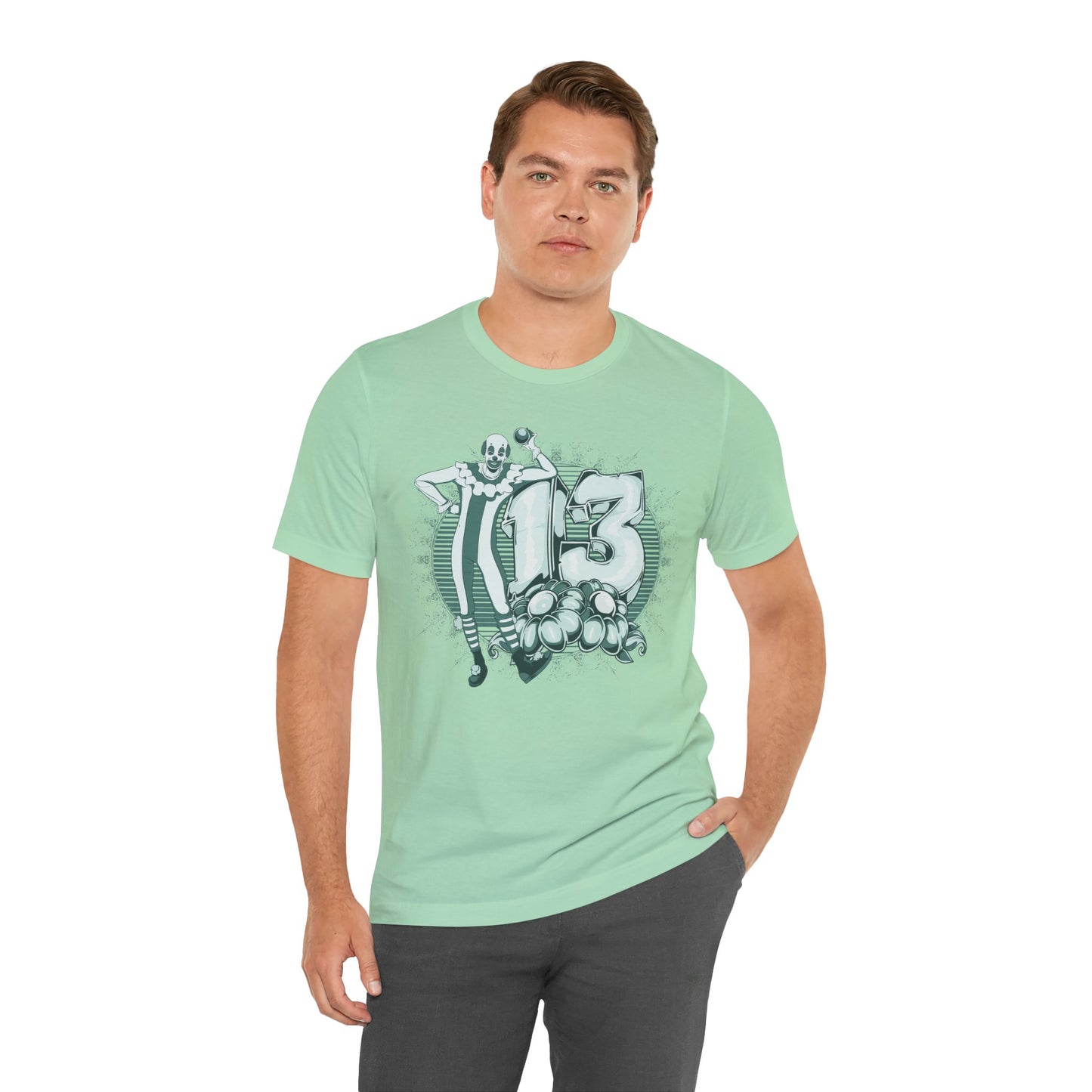Vintage Clown Graphic Illustration Unisex Cotton T-Shirt Art-39