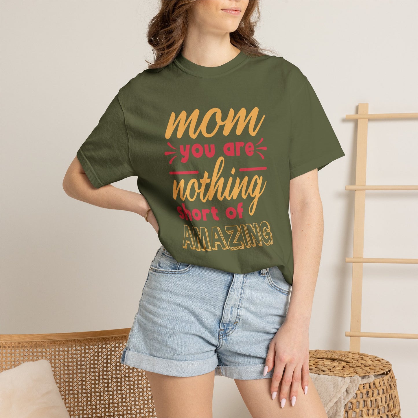 Mom T-shirt Mother's Day Mama Tee Unisex Comfort Colors Garment-Dyed Cotton h21