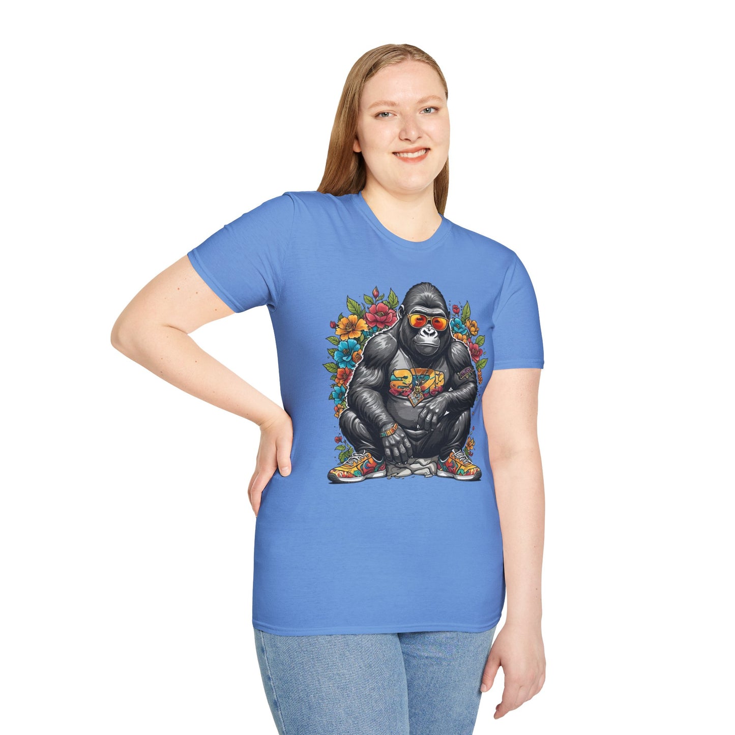 Animals Tees, Funny Animals Shirt, T Shirts with Funny Animals, T-Shirt with Gorilla, Monkey Tees