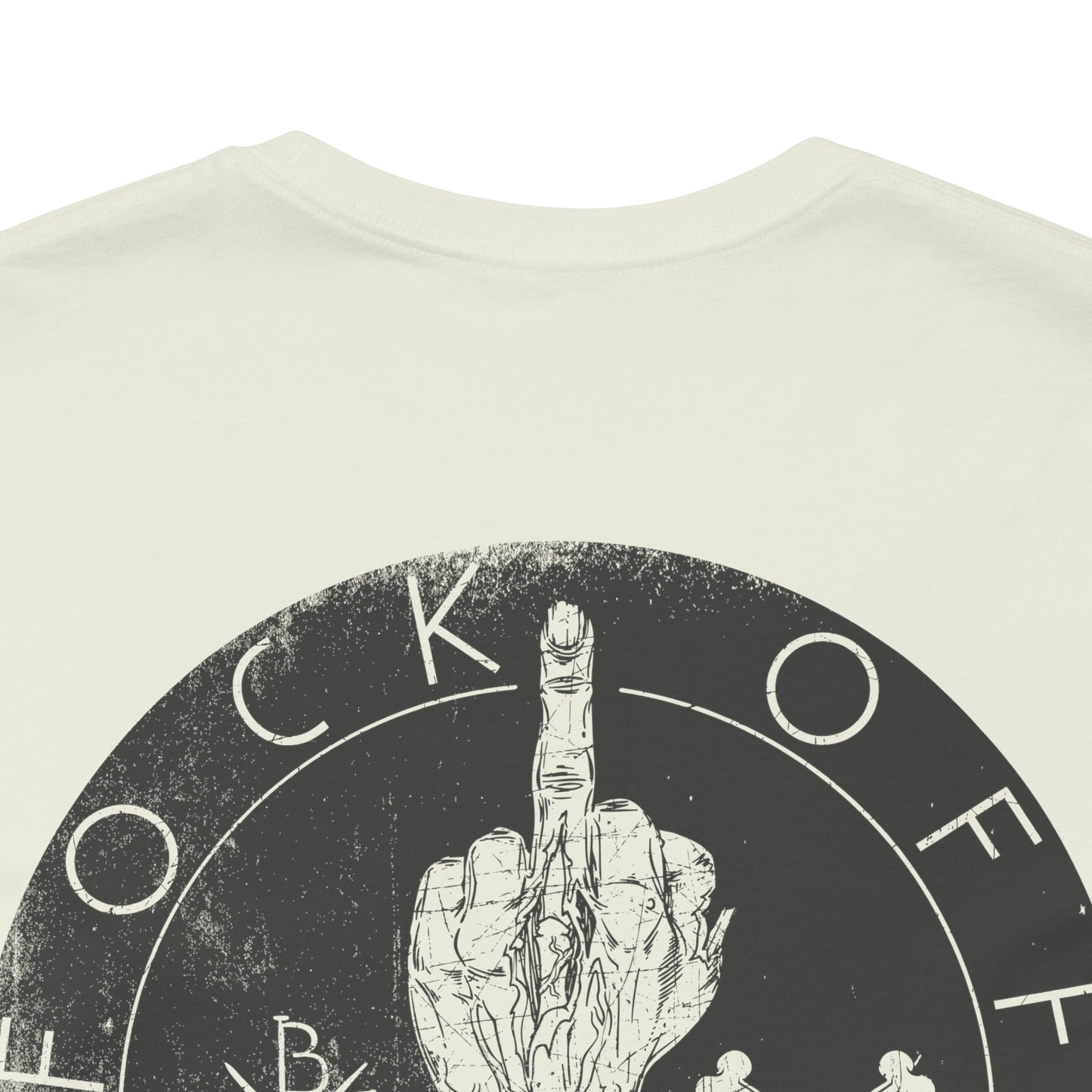 Fk Off Please tee Graphic Middle Finger Skull Design T-Shirt A-11