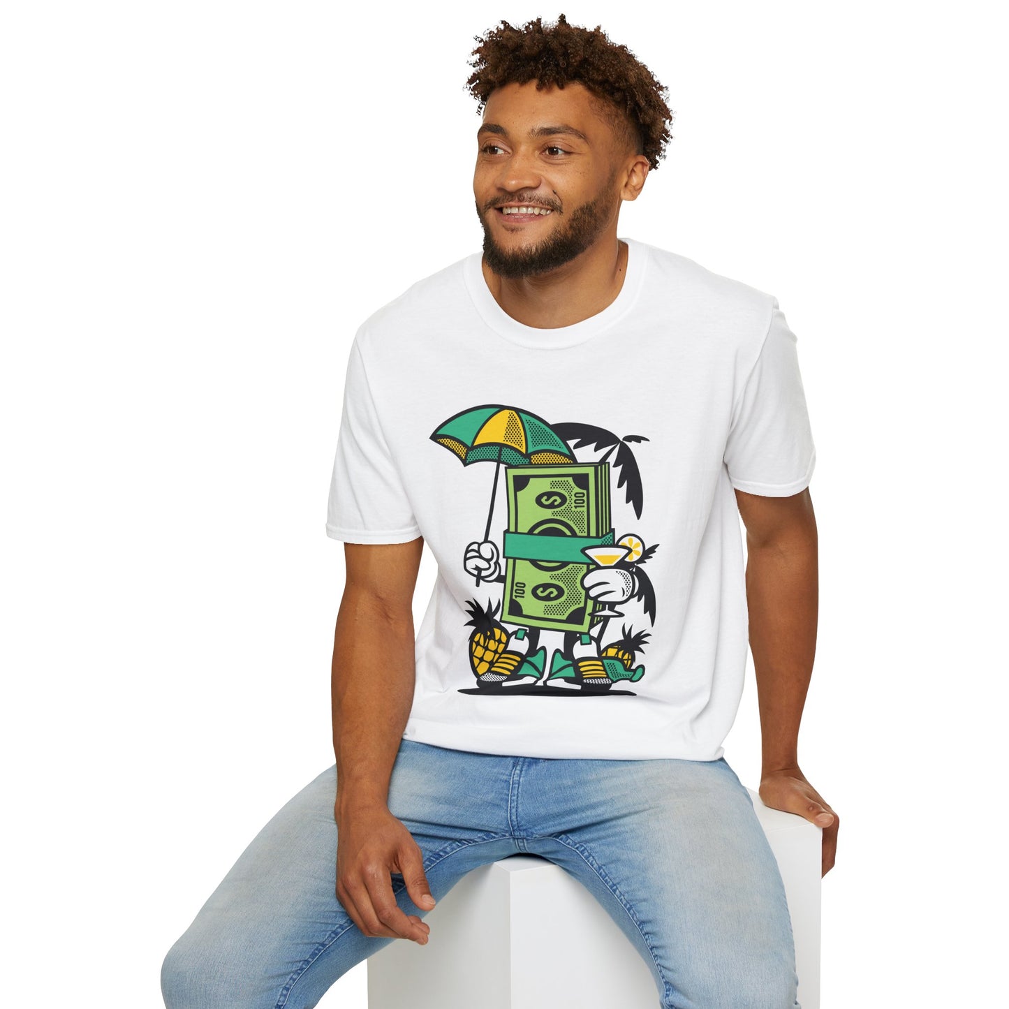 Cartoon T Shirt Animation T Shirt Funny Tee Unisex Softstyle Cotton Tee Art Design 64000
