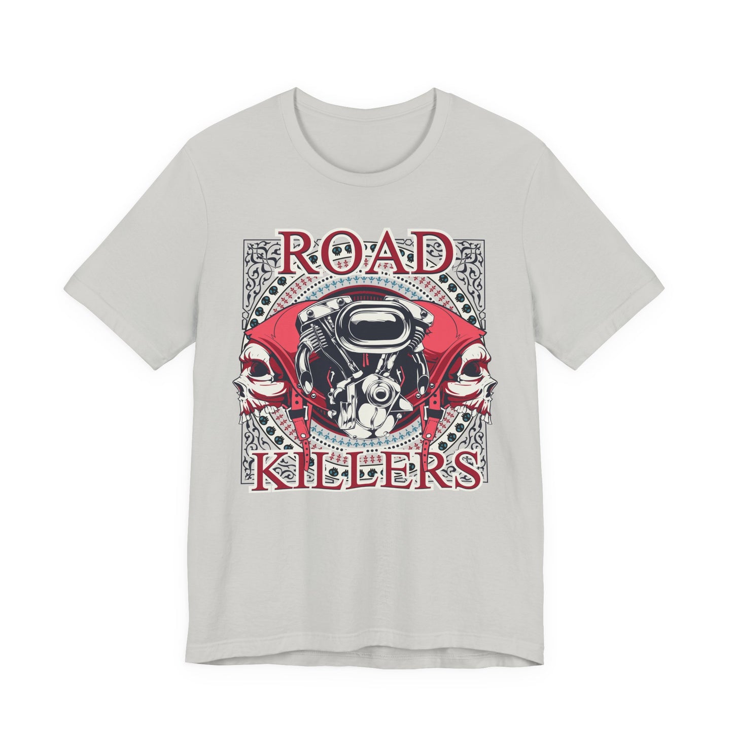 Dark Road Motorcycle Helmet Skull Tee Biker graphic t-shirt G-1