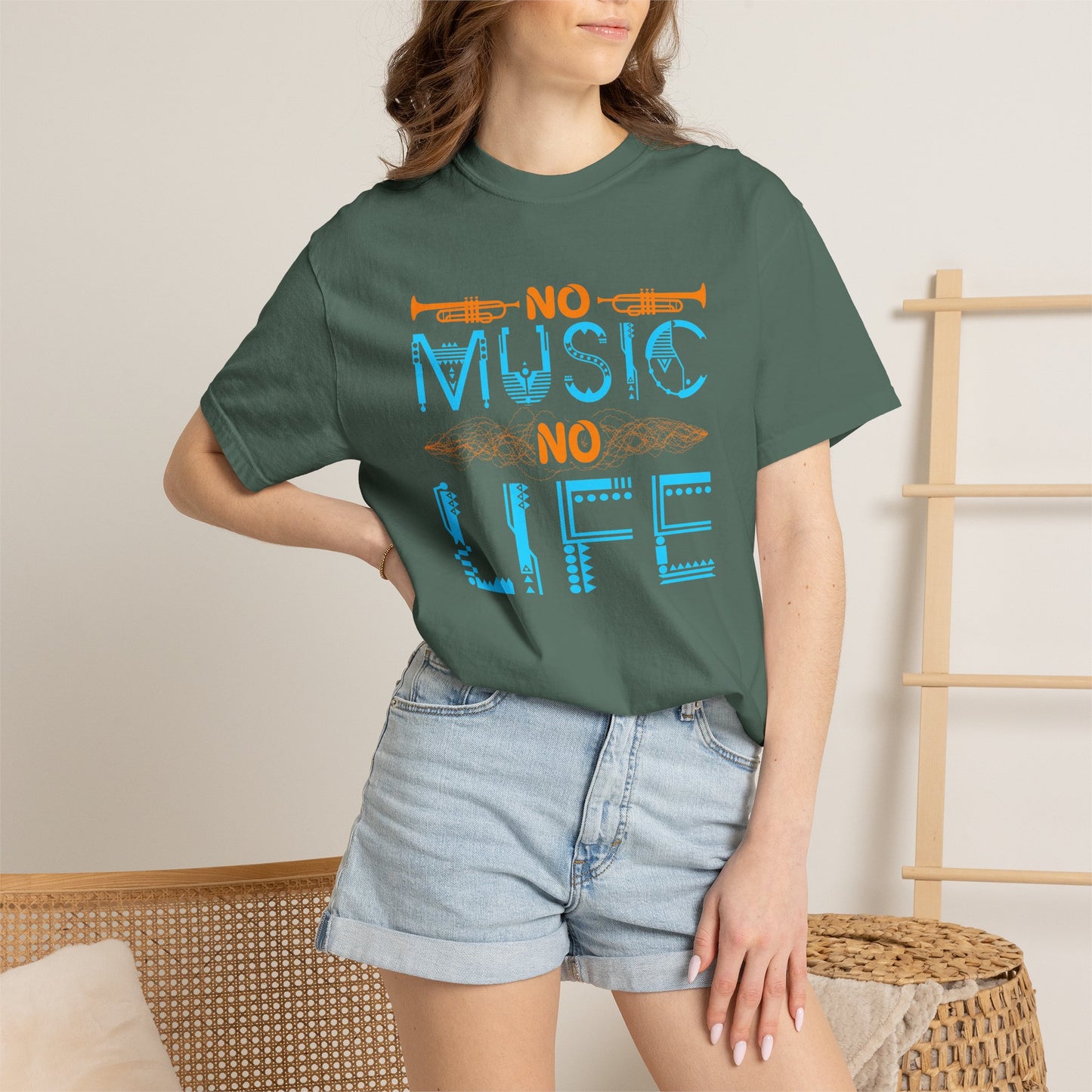 Music Graphic Design Unisex Cotton T-shirt  077