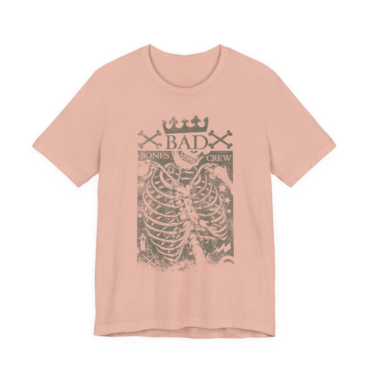 Skeleton Ribcage Tee Bones Crew Graphic Shirt A-10