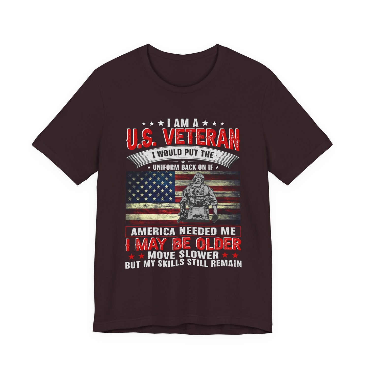 I Am A U.S. Veteran shirt American Flag Military Veteran Unisex Cotton Tee v25