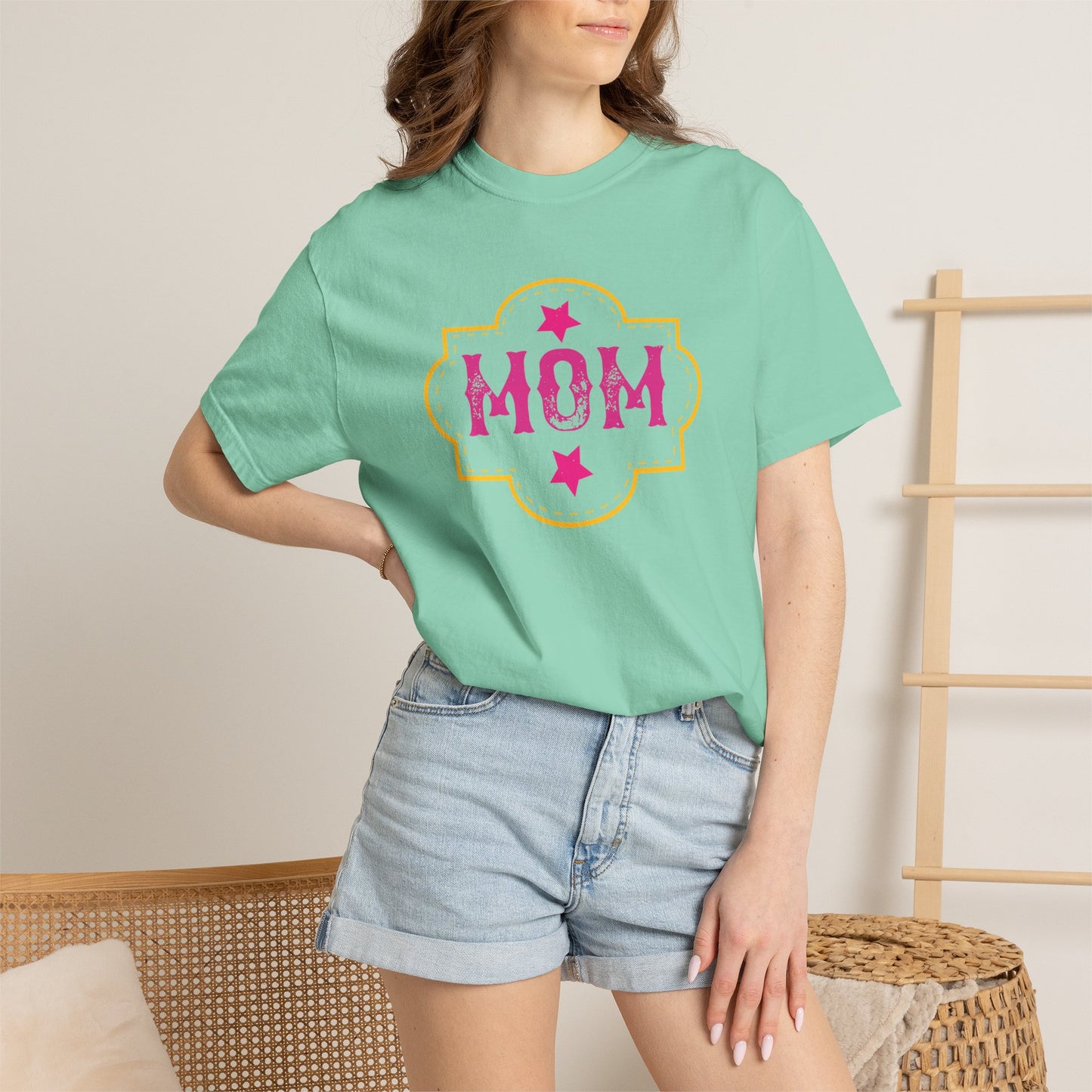 Mom T-shirt Mother Day Mama Tee Unisex Comfort Colors Garment-Dyed Cotton h81