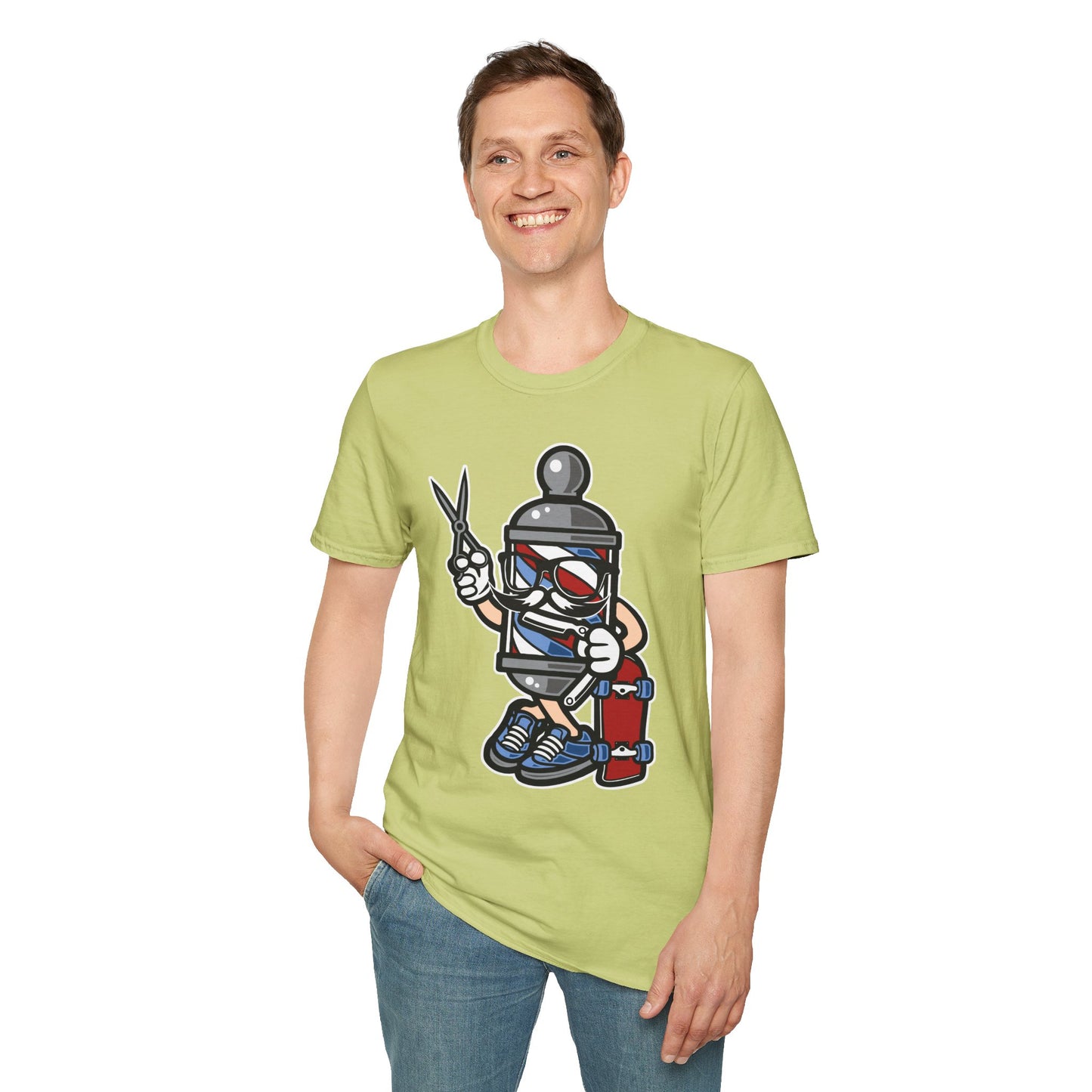 Cartoon Animation T Shirt Unisex Funny Tee Cotton Gildan Softstyle 64000 Comfortable Wear